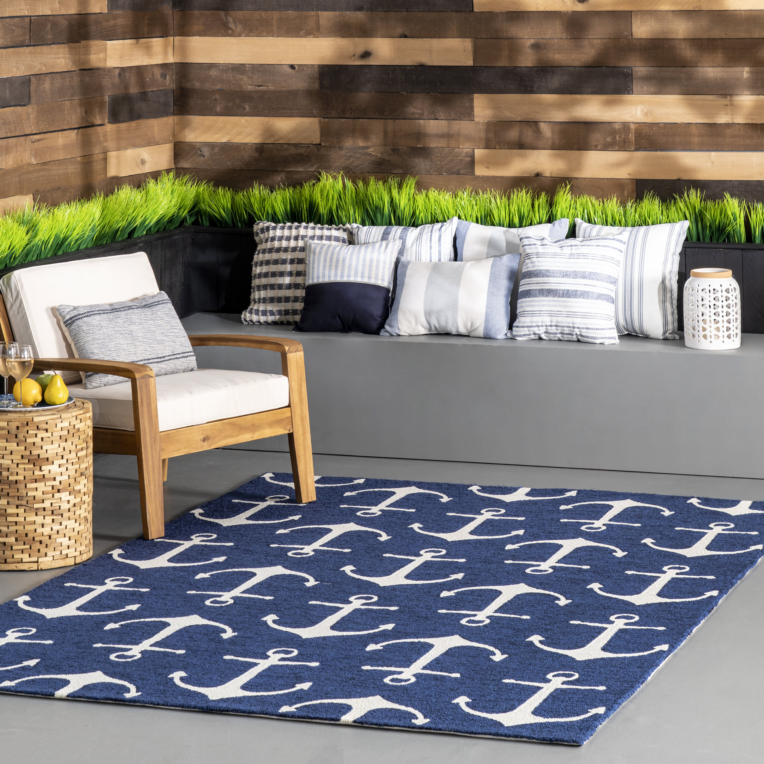 Anchors Indoor/Outdoor Rug | Navy - Image 2