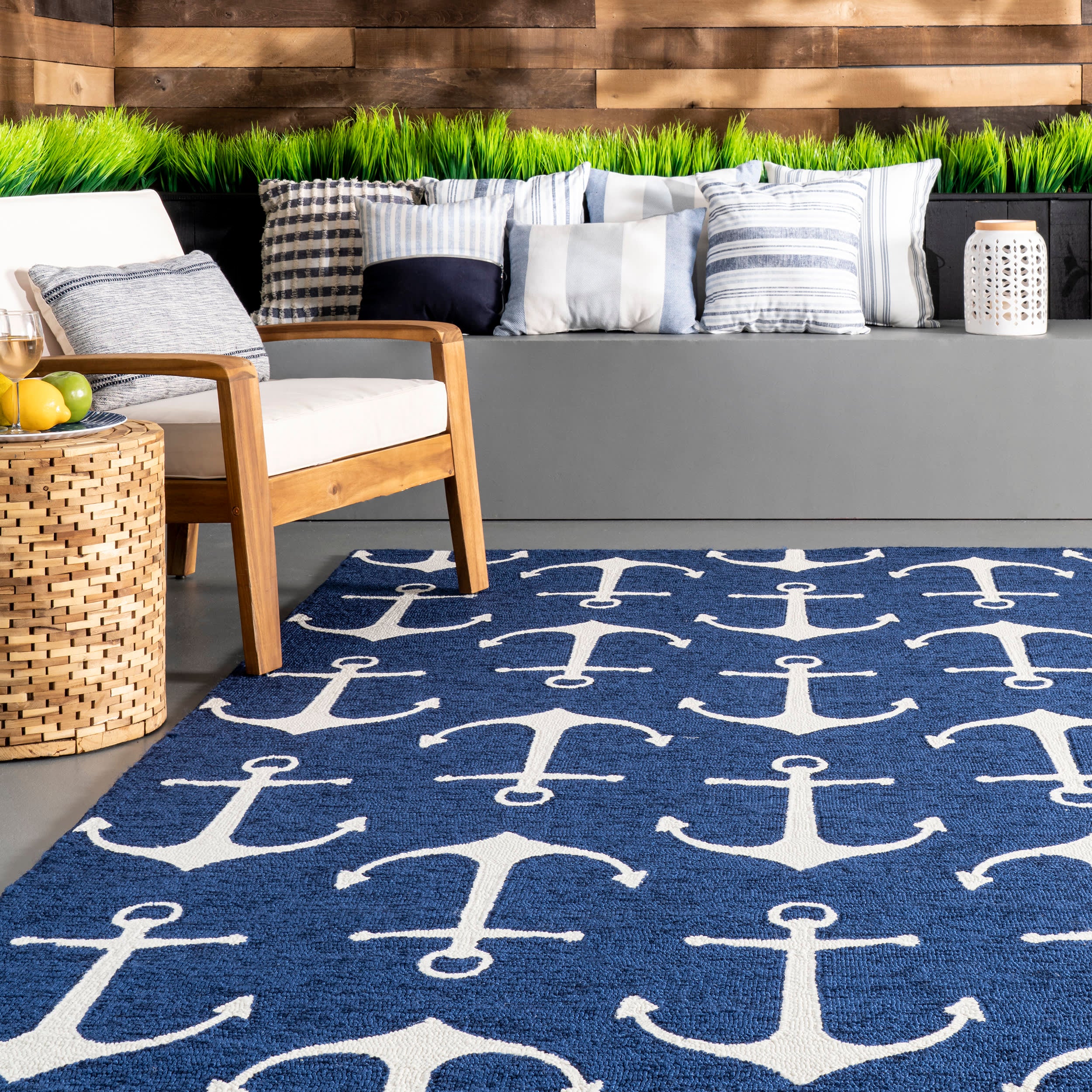 Anchors Indoor/Outdoor Rug | Navy - Image 4
