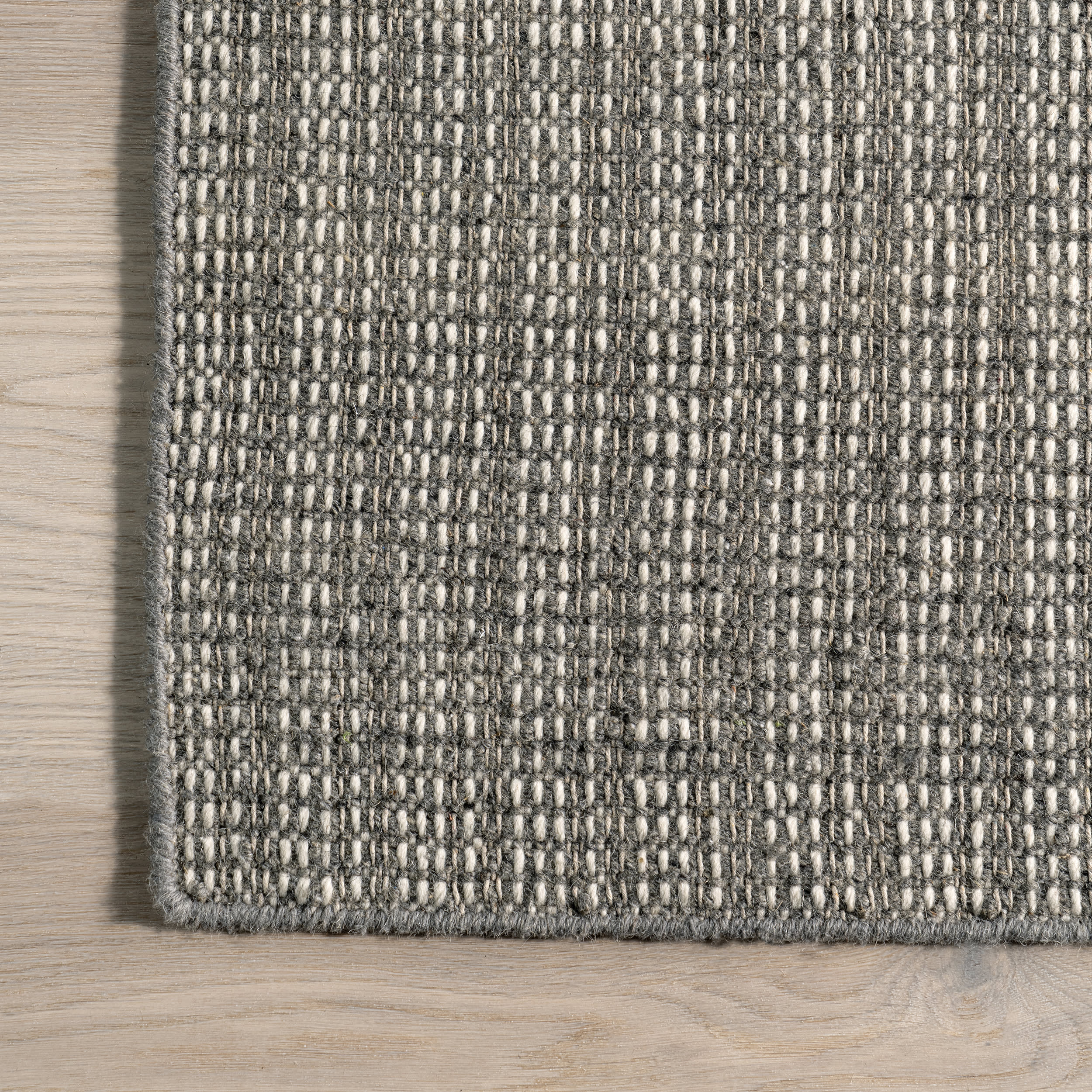Ander Striped Wool-Blend Rug | Dark Grey - Image 3