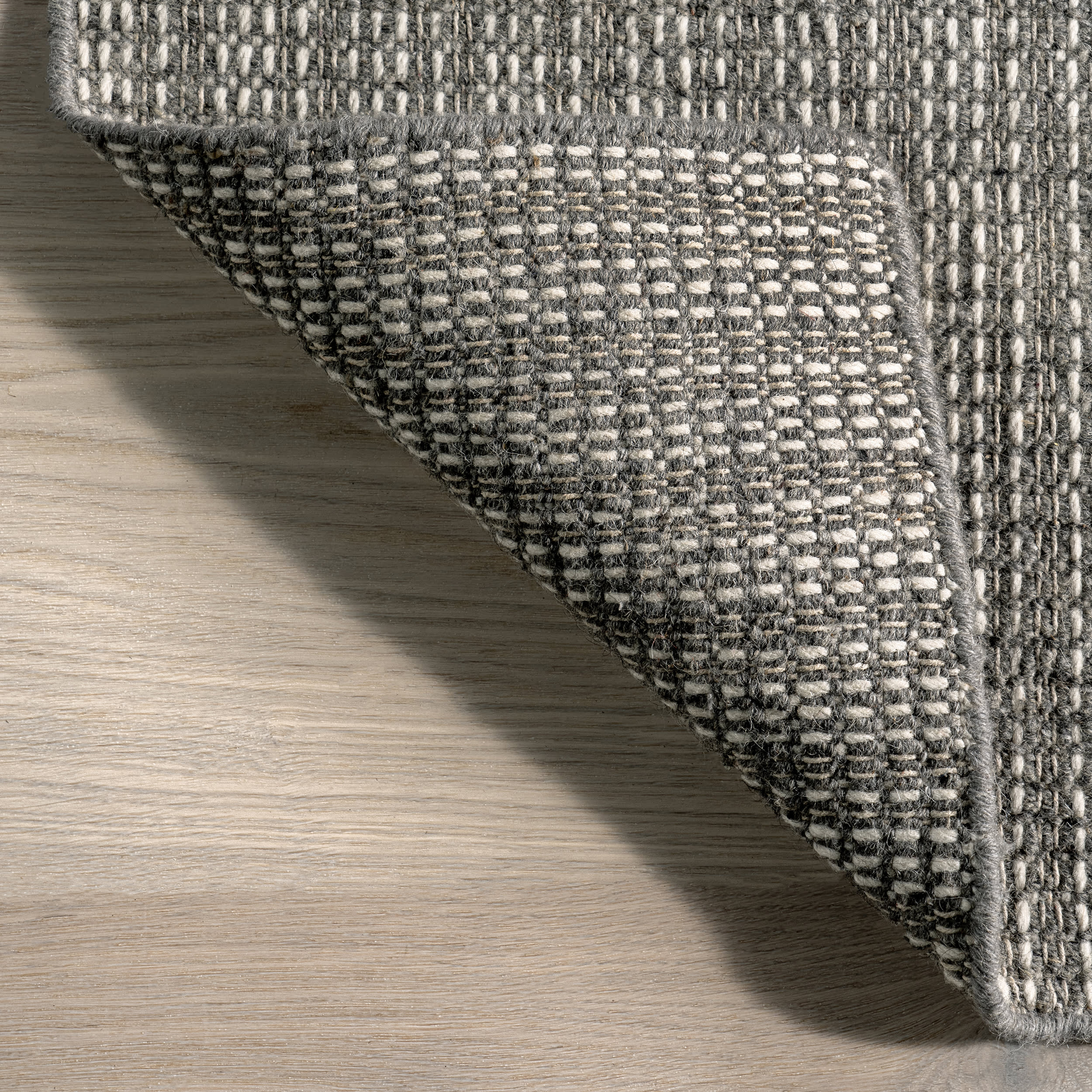 Ander Striped Wool-Blend Rug | Dark Grey - Image 5