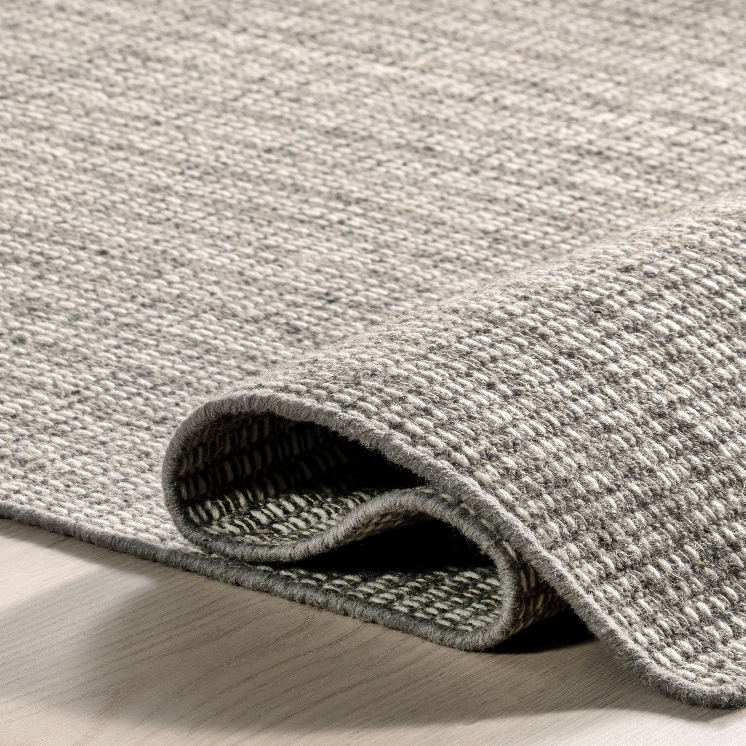 Ander Striped Wool-Blend Rug | Dark Grey - Image 6