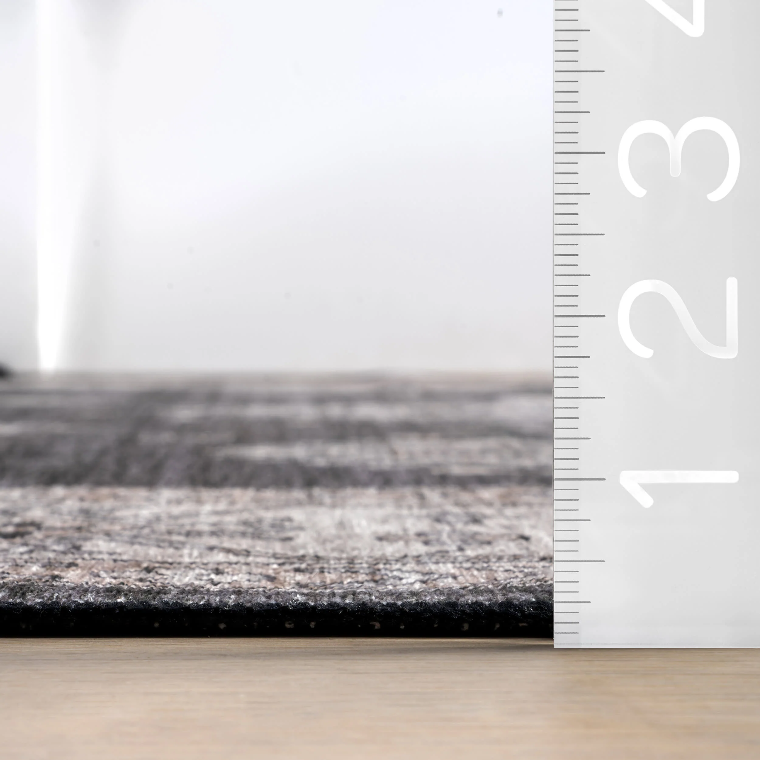 Andrea Bordered Spill Proof Washable Rug | Charcoal - Image 6