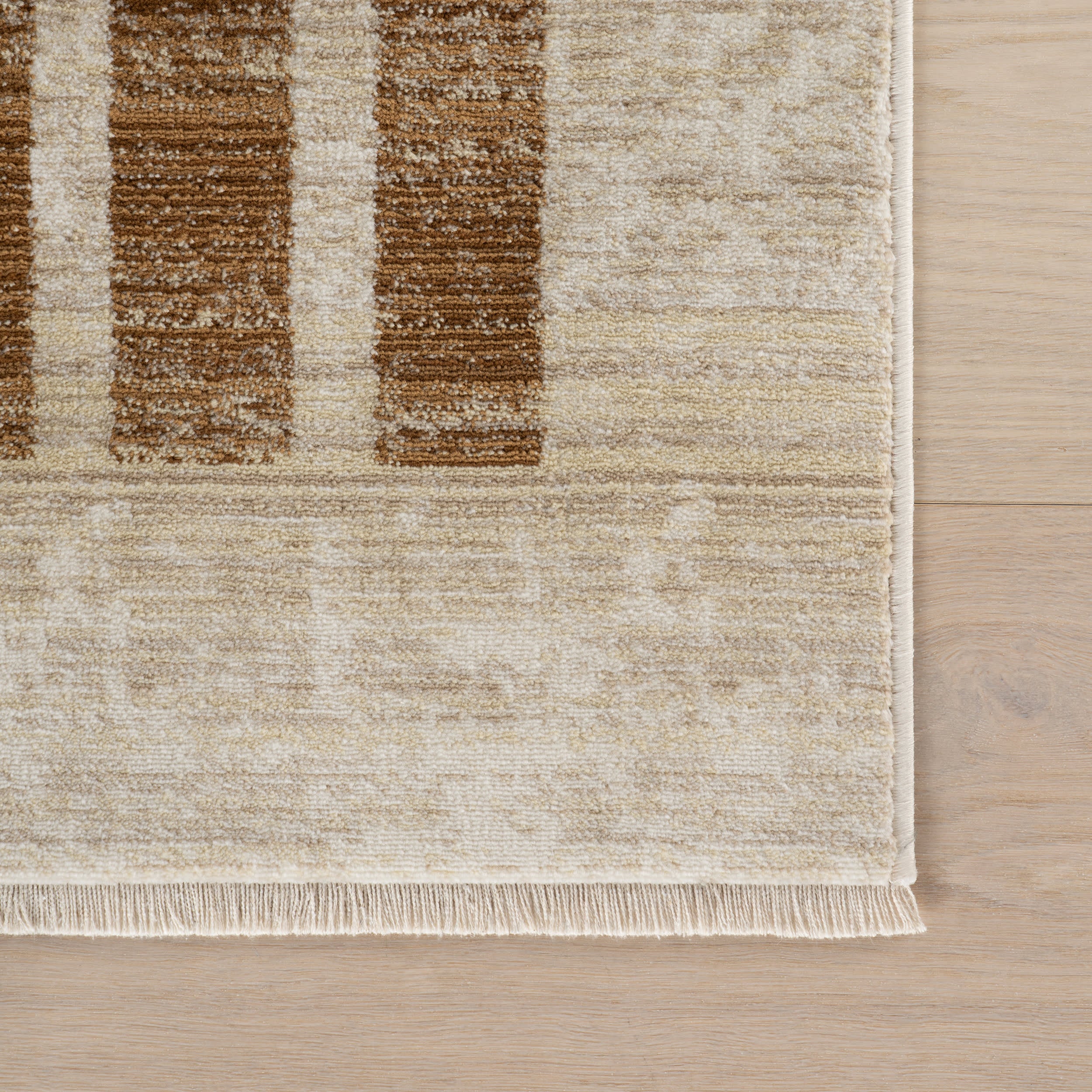 Anette Block Striped Rug | Green - Image 4