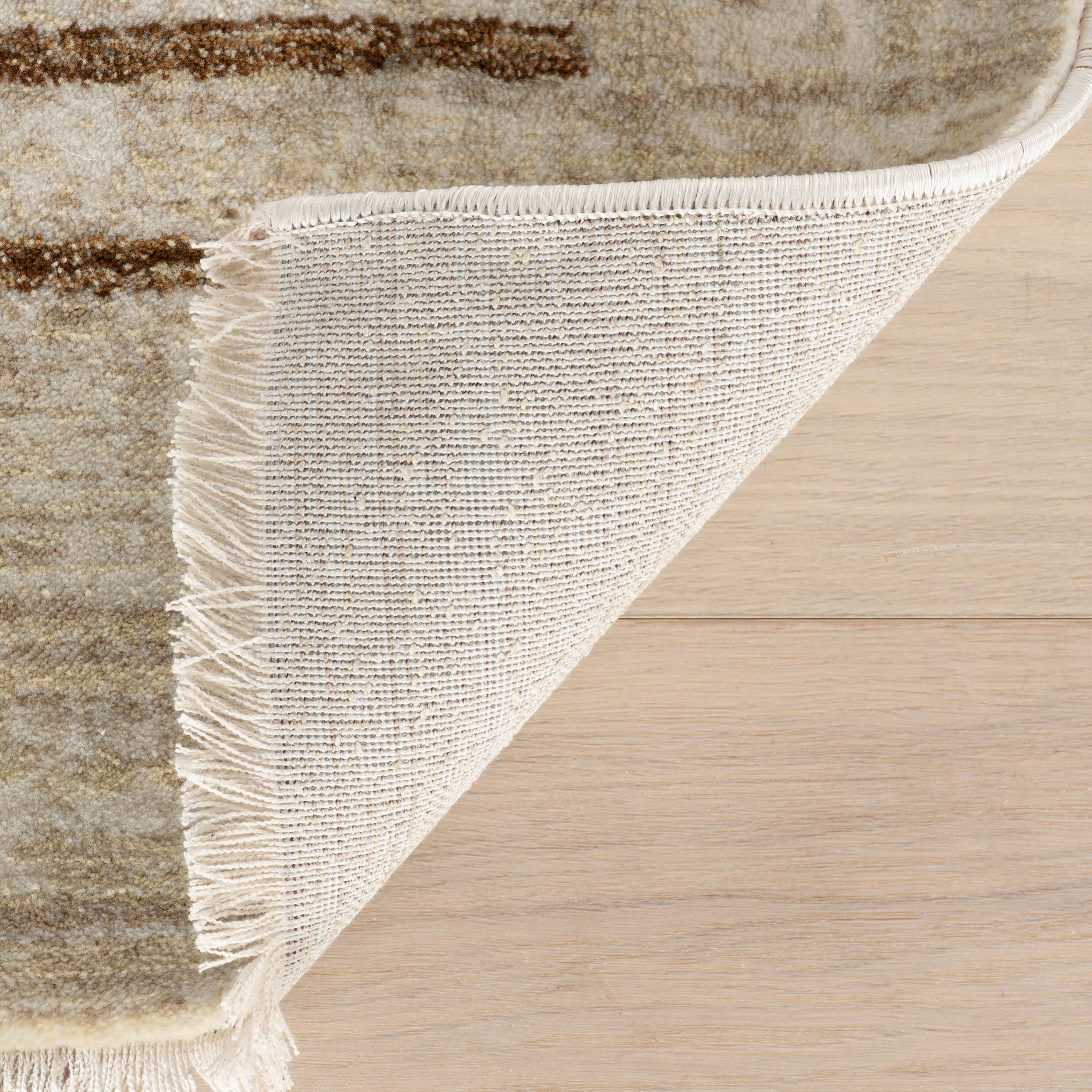 Anette Block Striped Rug | Green - Image 8
