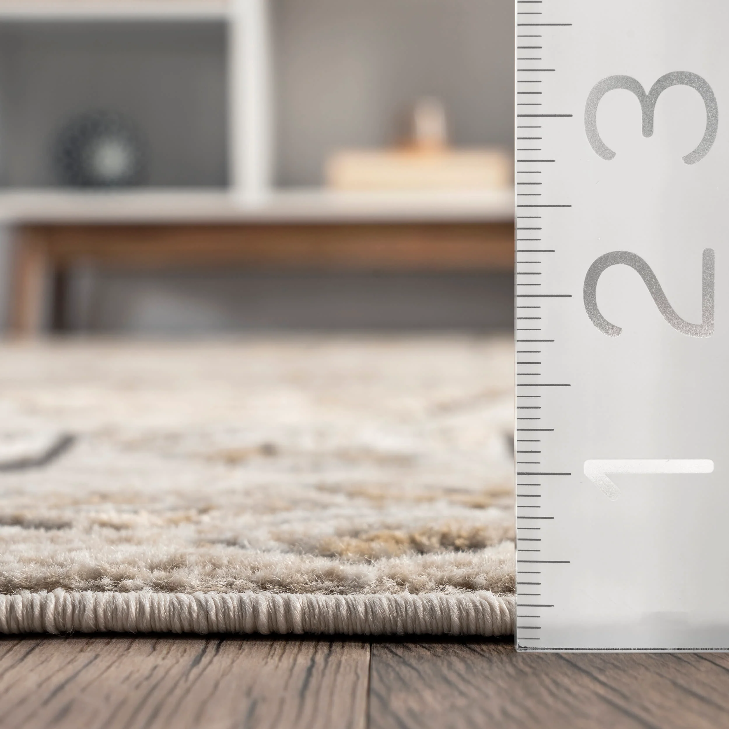 Angelina Geometric Banded Rug | Beige - Image 5