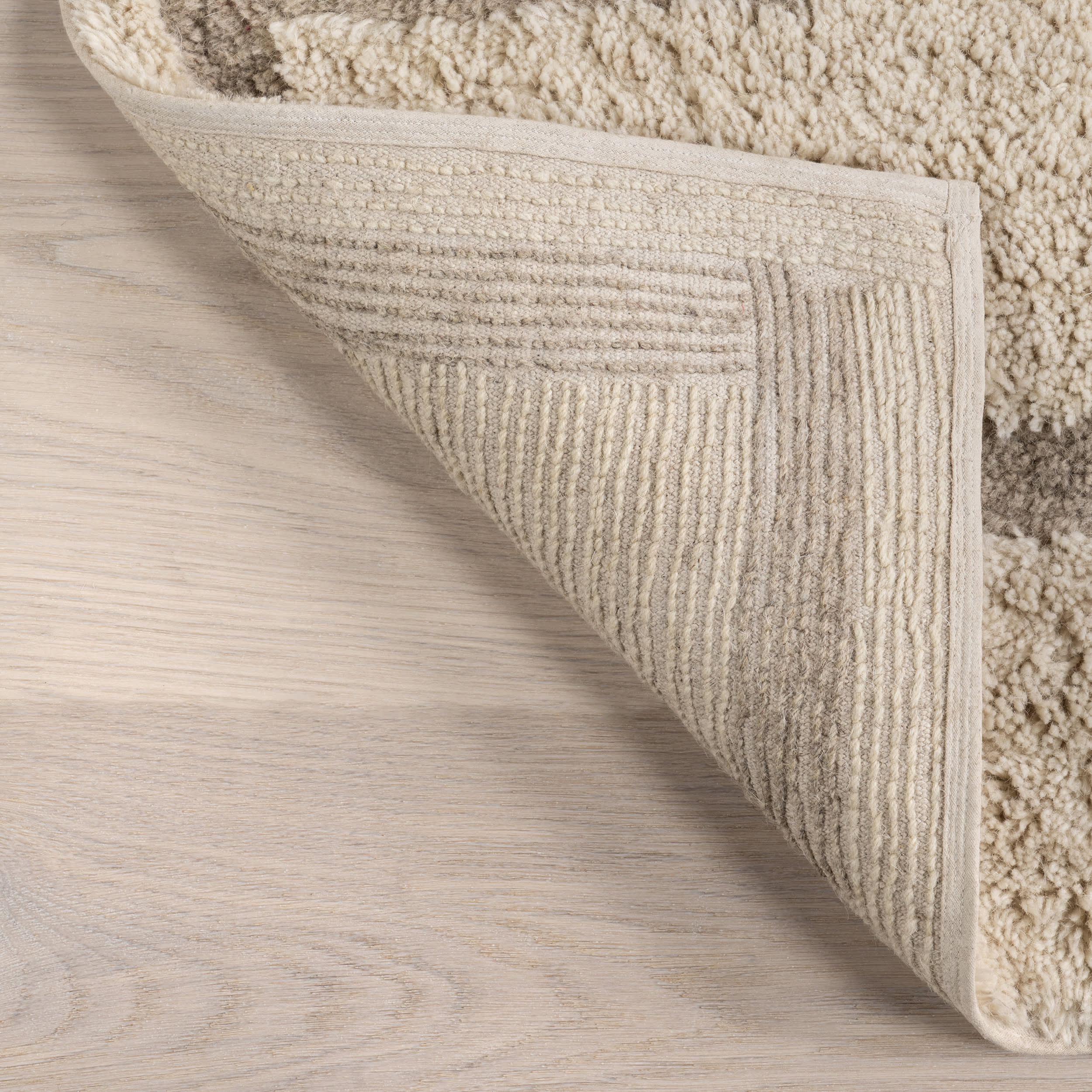 Anita Geometric Wool Washable Rug | Ivory - Image 6