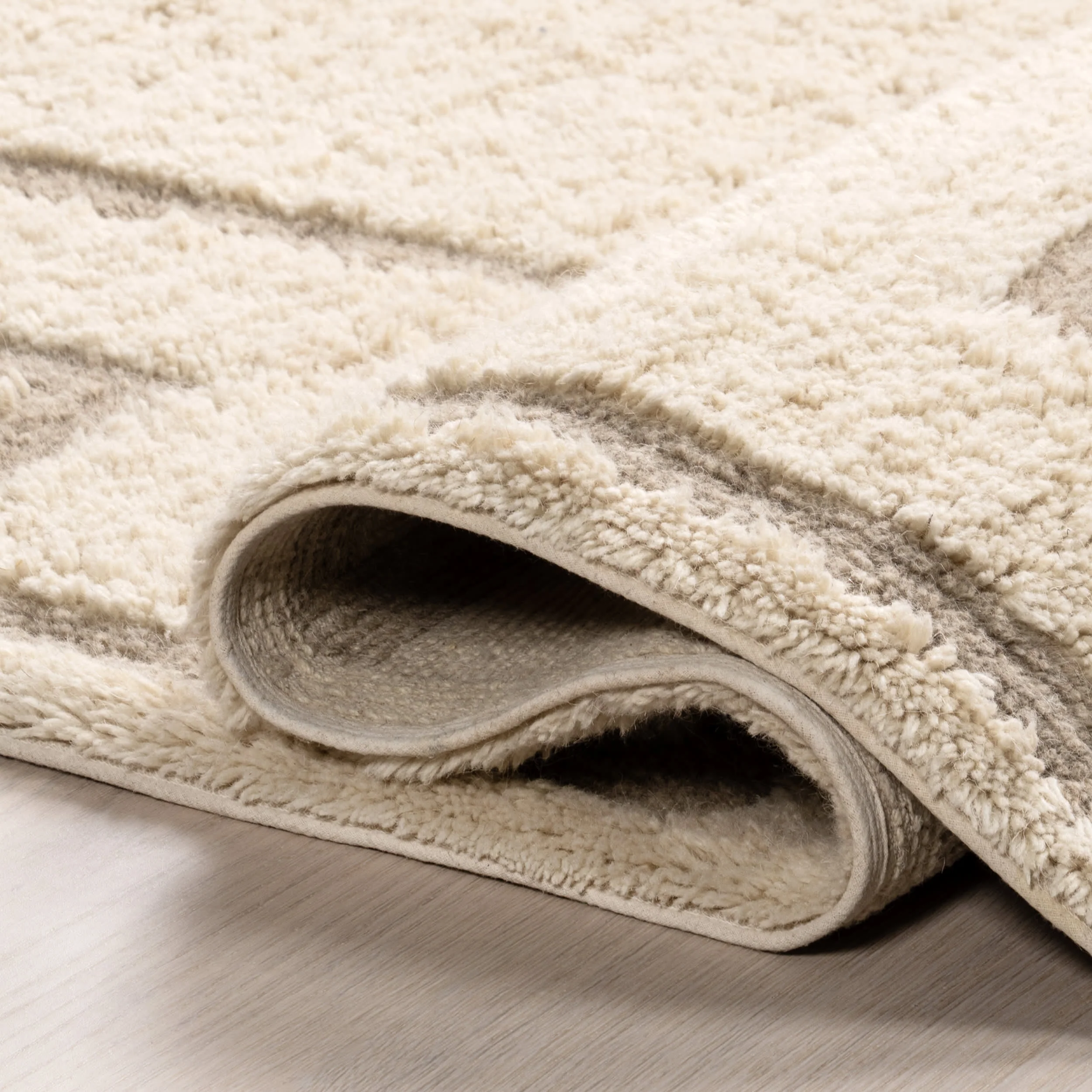Anita Geometric Wool Washable Rug | Ivory - Image 8