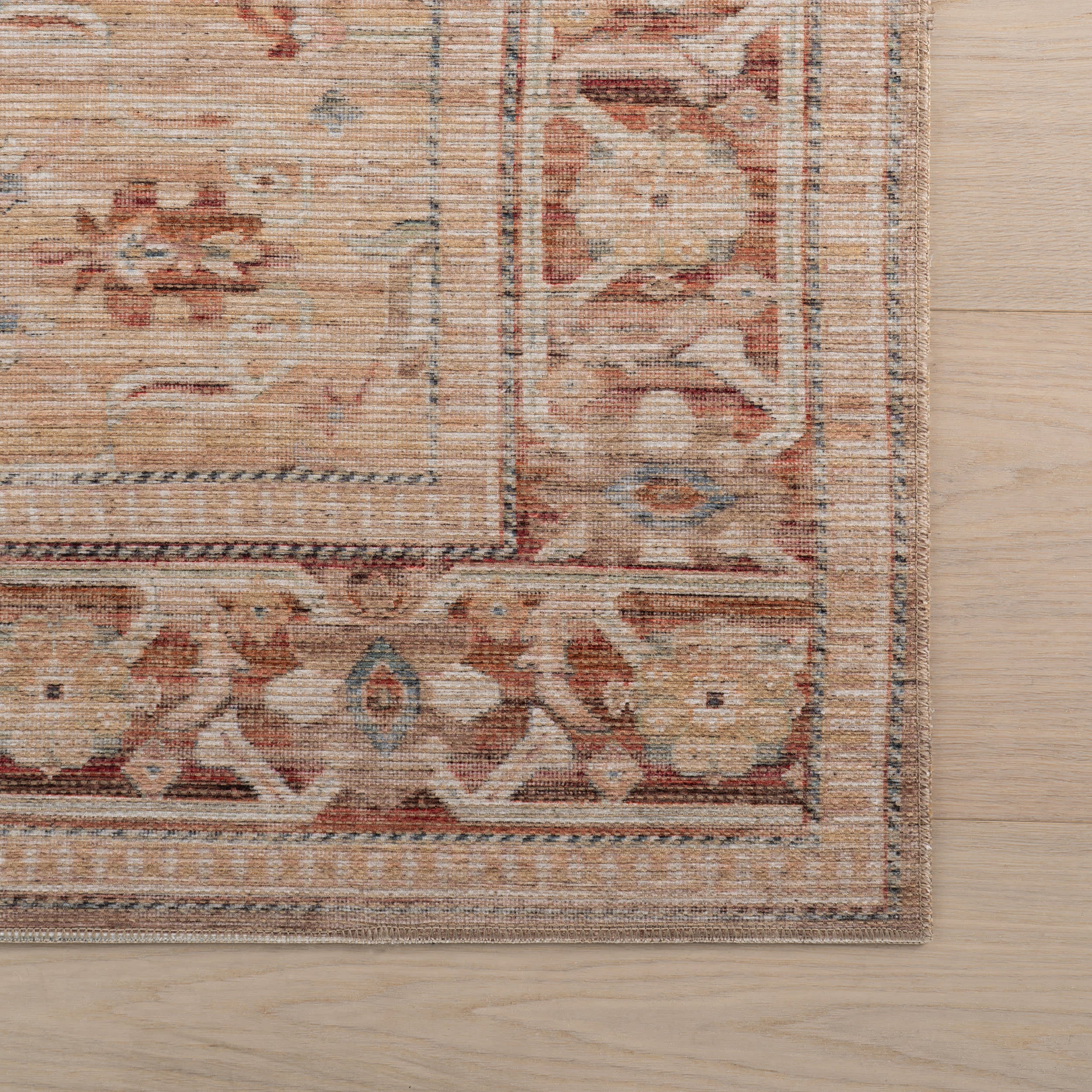 Ankhe Traditional Bordered Rug | Beige - Image 4