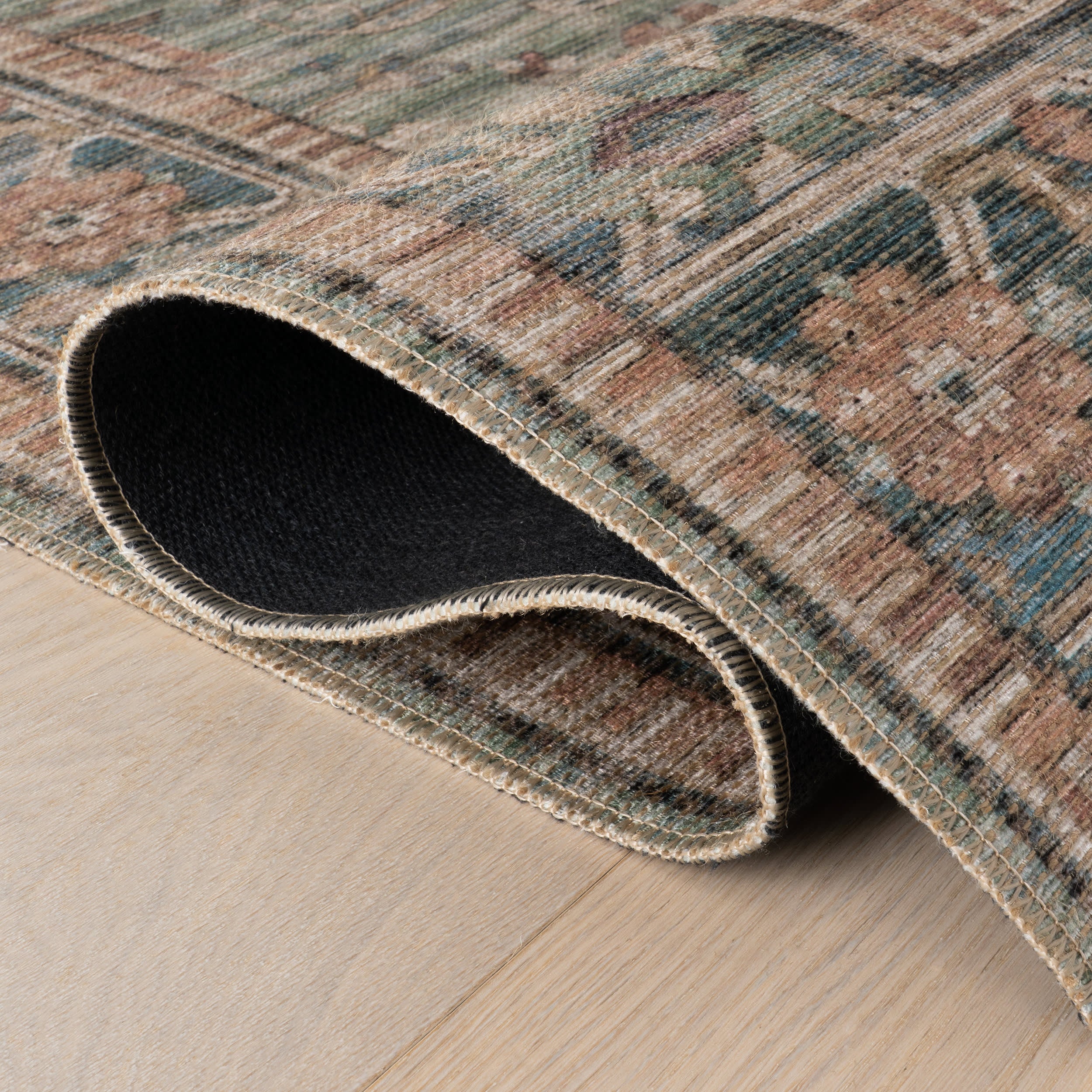 Ankhe Traditional Bordered Rug | Blue - Image 11