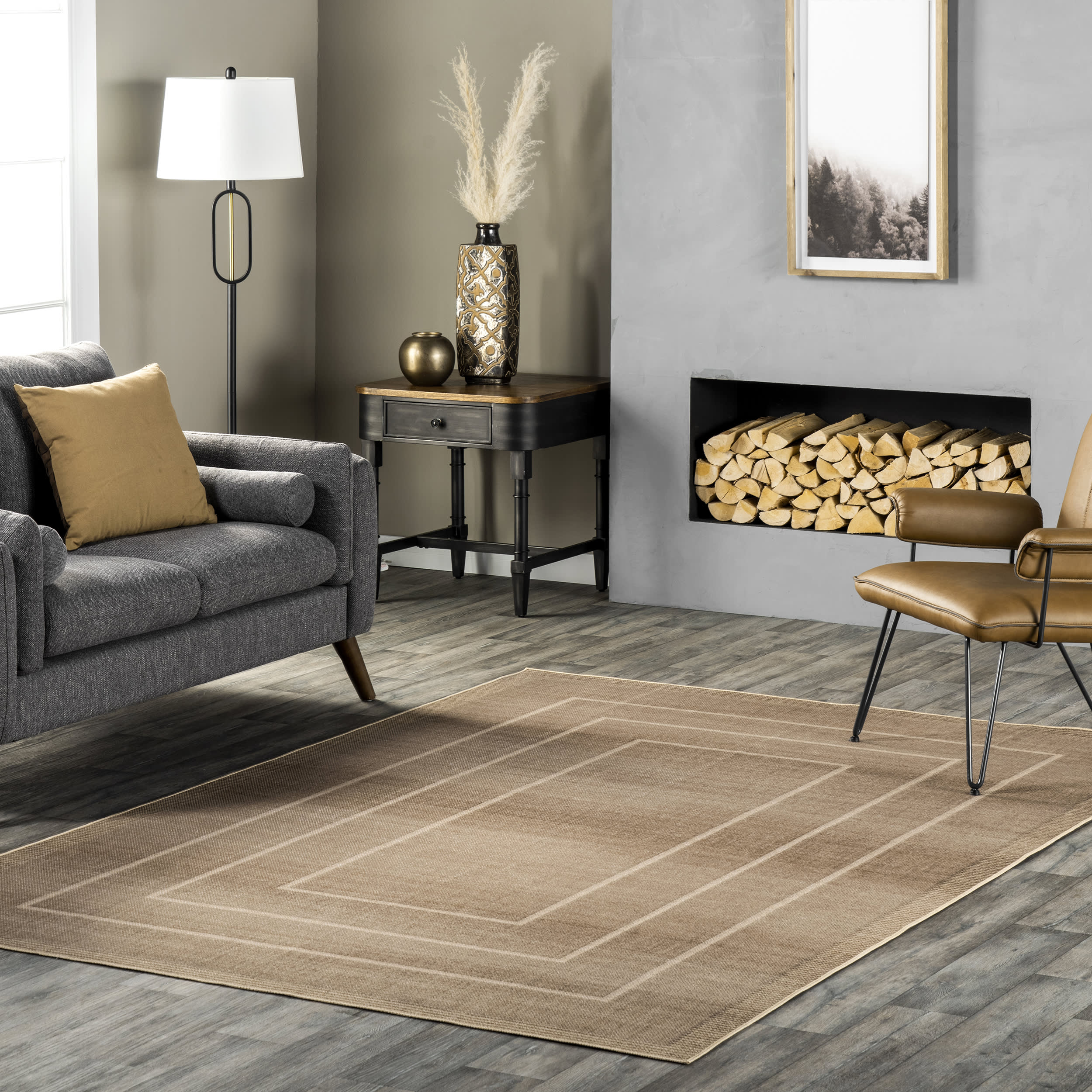 Ann Easy-Jute Washable Bordered Rug | Natural - Image 2