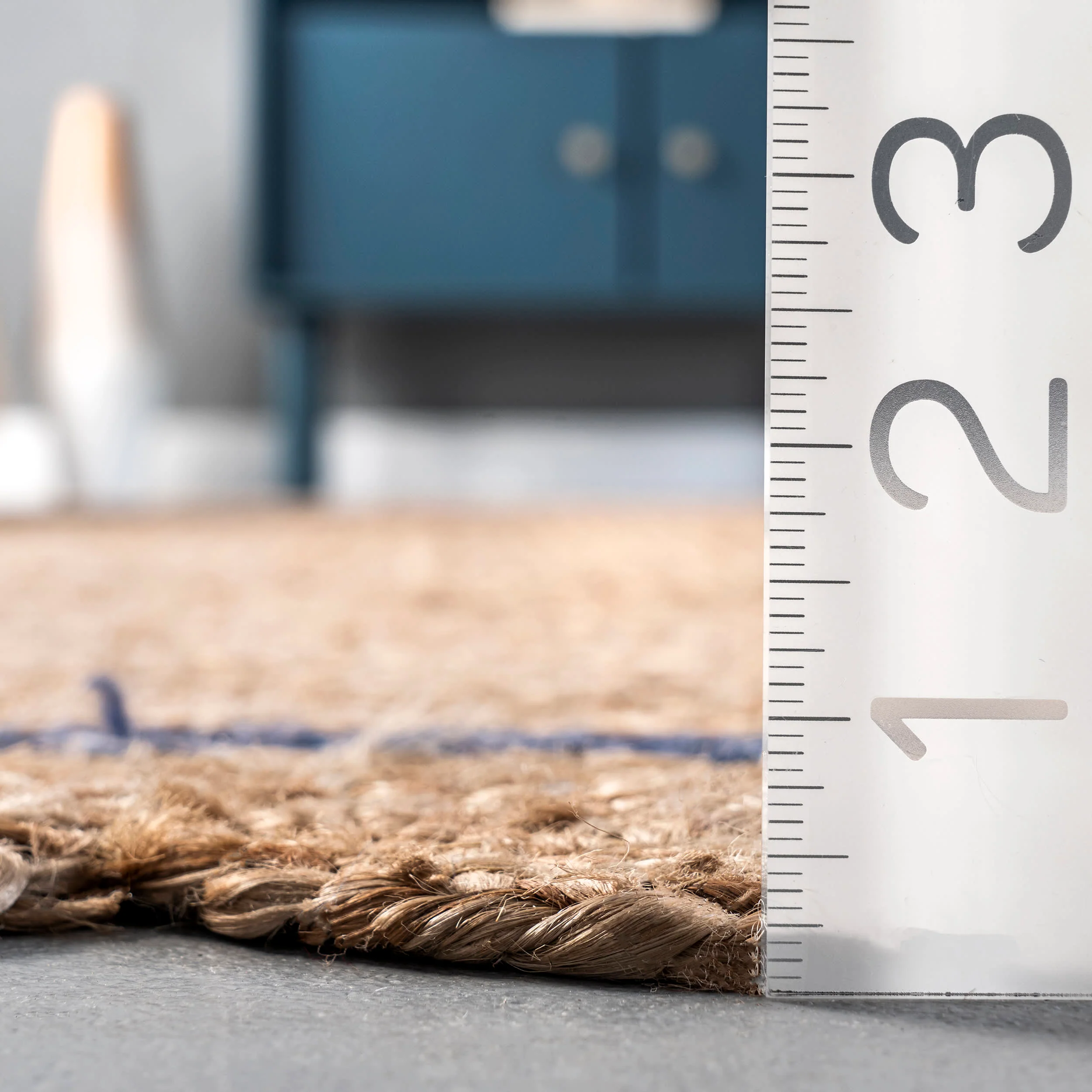 Anna Scalloped Jute Rug | Blue - Image 5