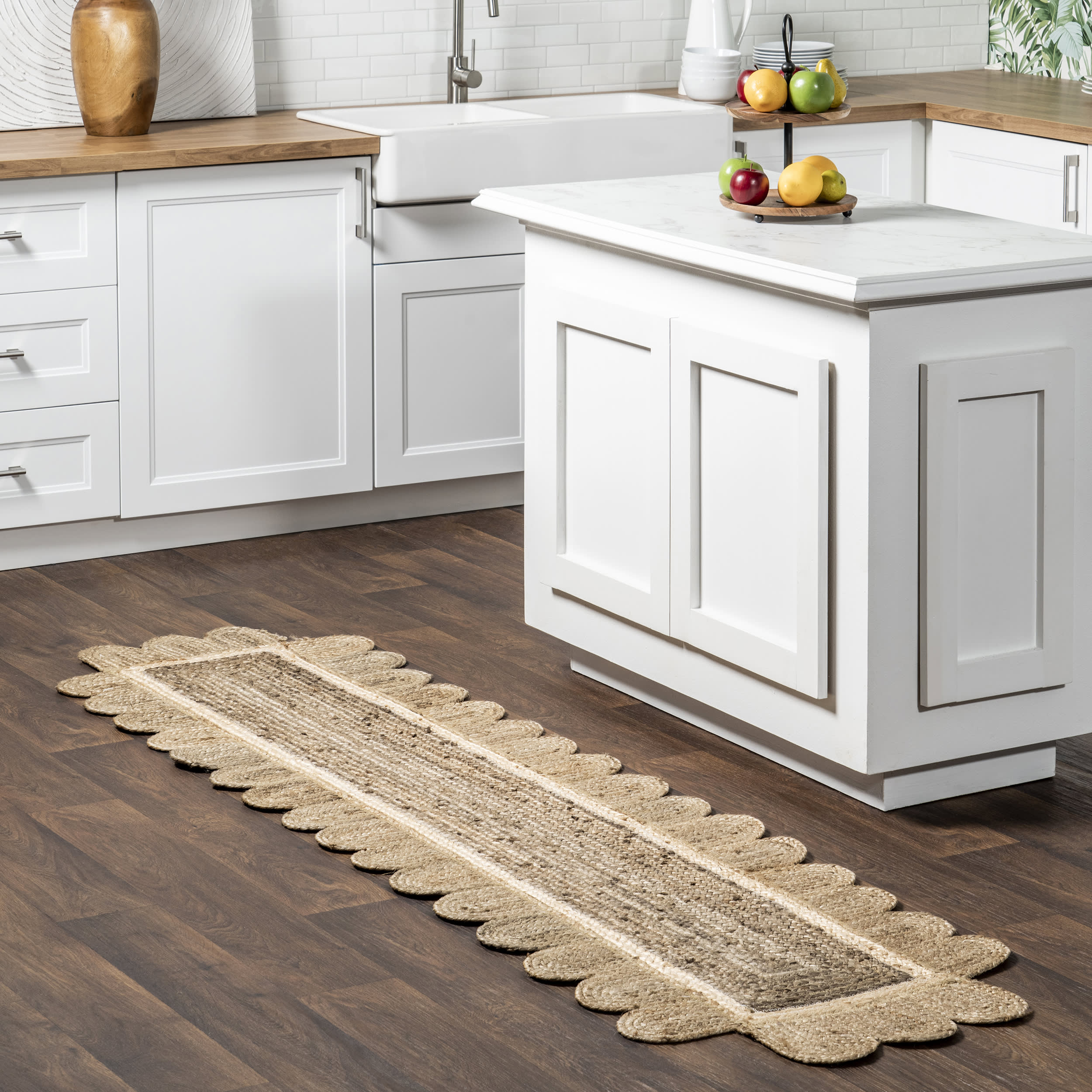 Anna Scalloped Jute Rug | Ivory - Image 2