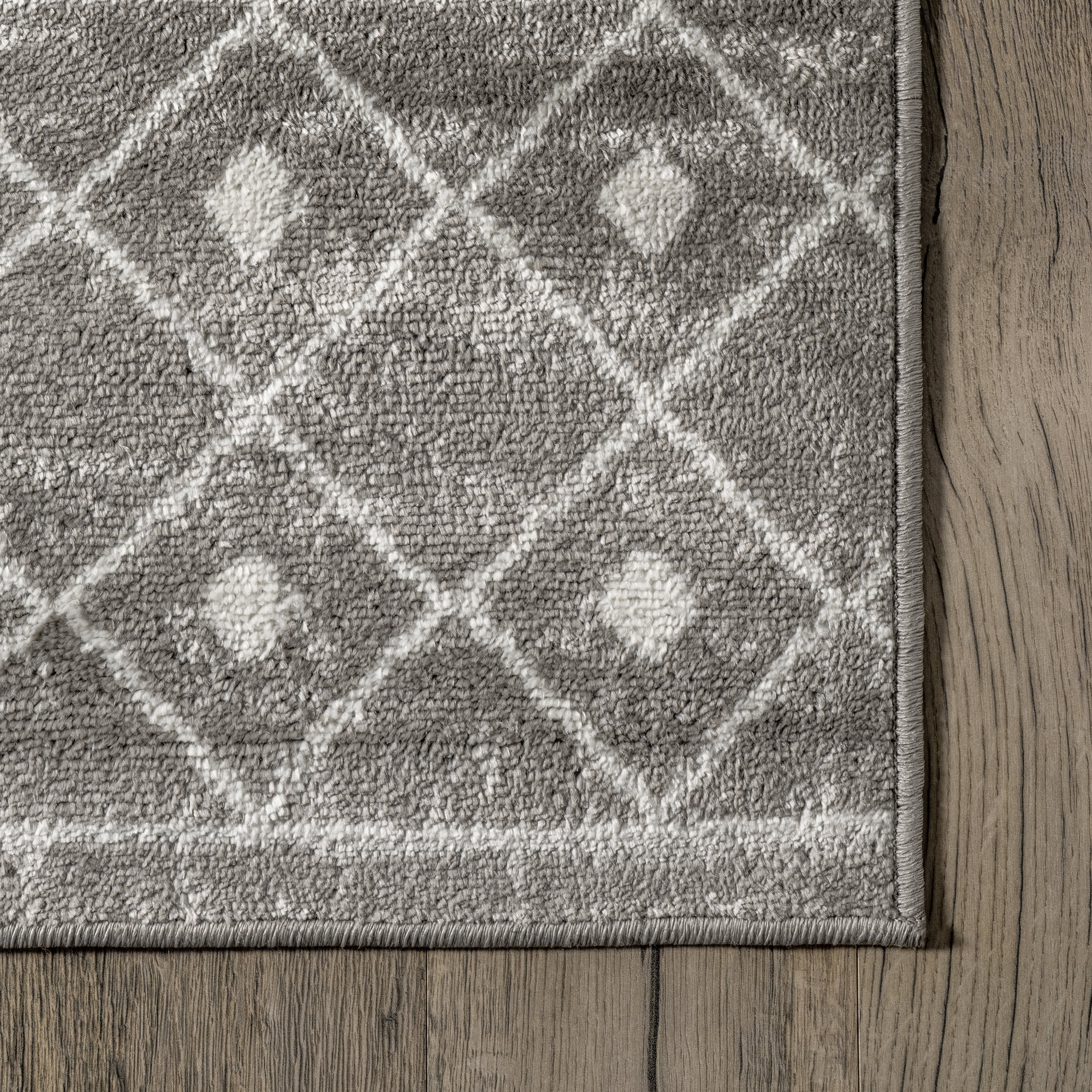 Annalise Trellis Stripes Rug | Grey - Image 3
