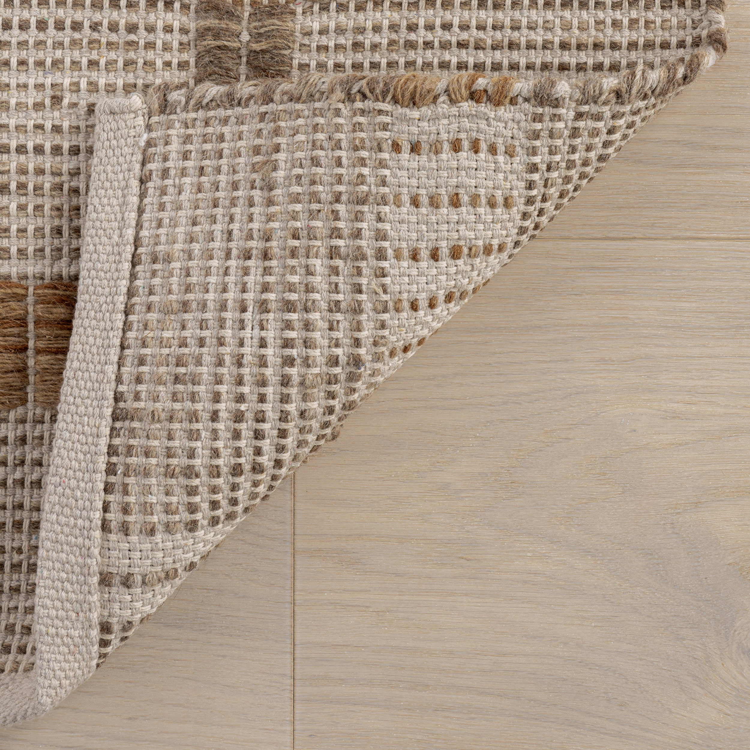 Annie Plaid Wool and Cotton Rug | Ivory - Image 6