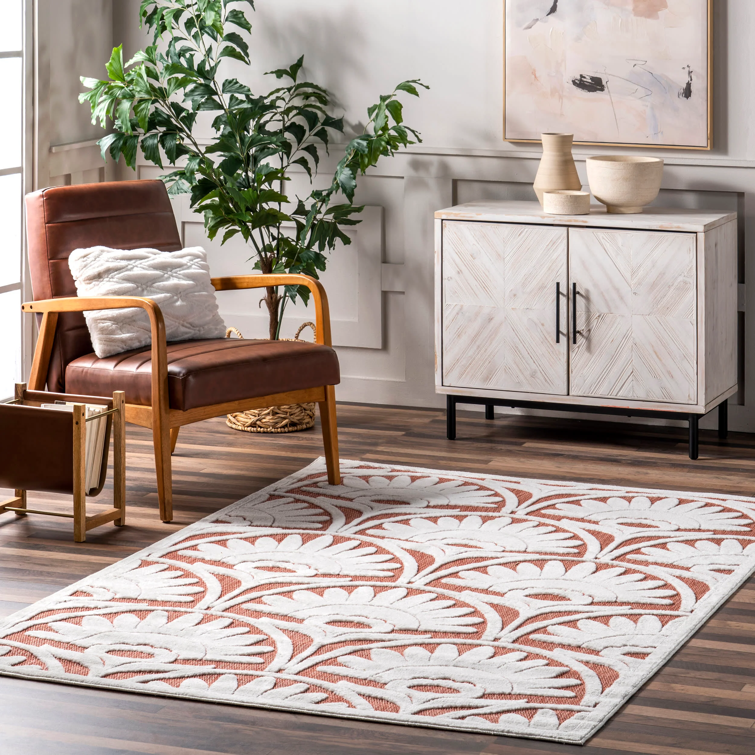Annis Anthemion Indoor/Outdoor Rug | Brick - Image 8