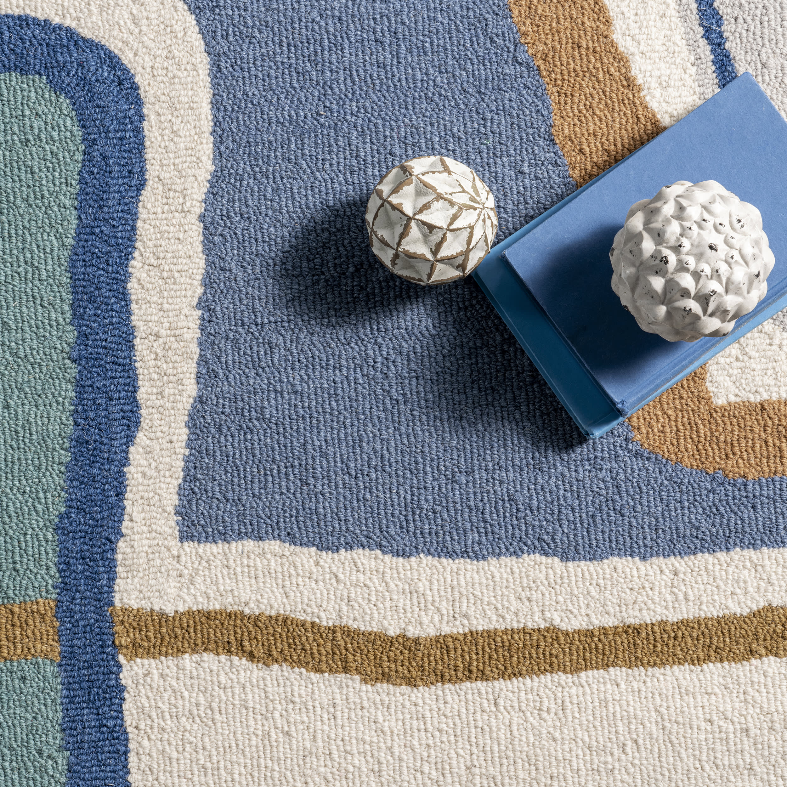 Annslee Abstract Doodling Rug | Blue - Image 7