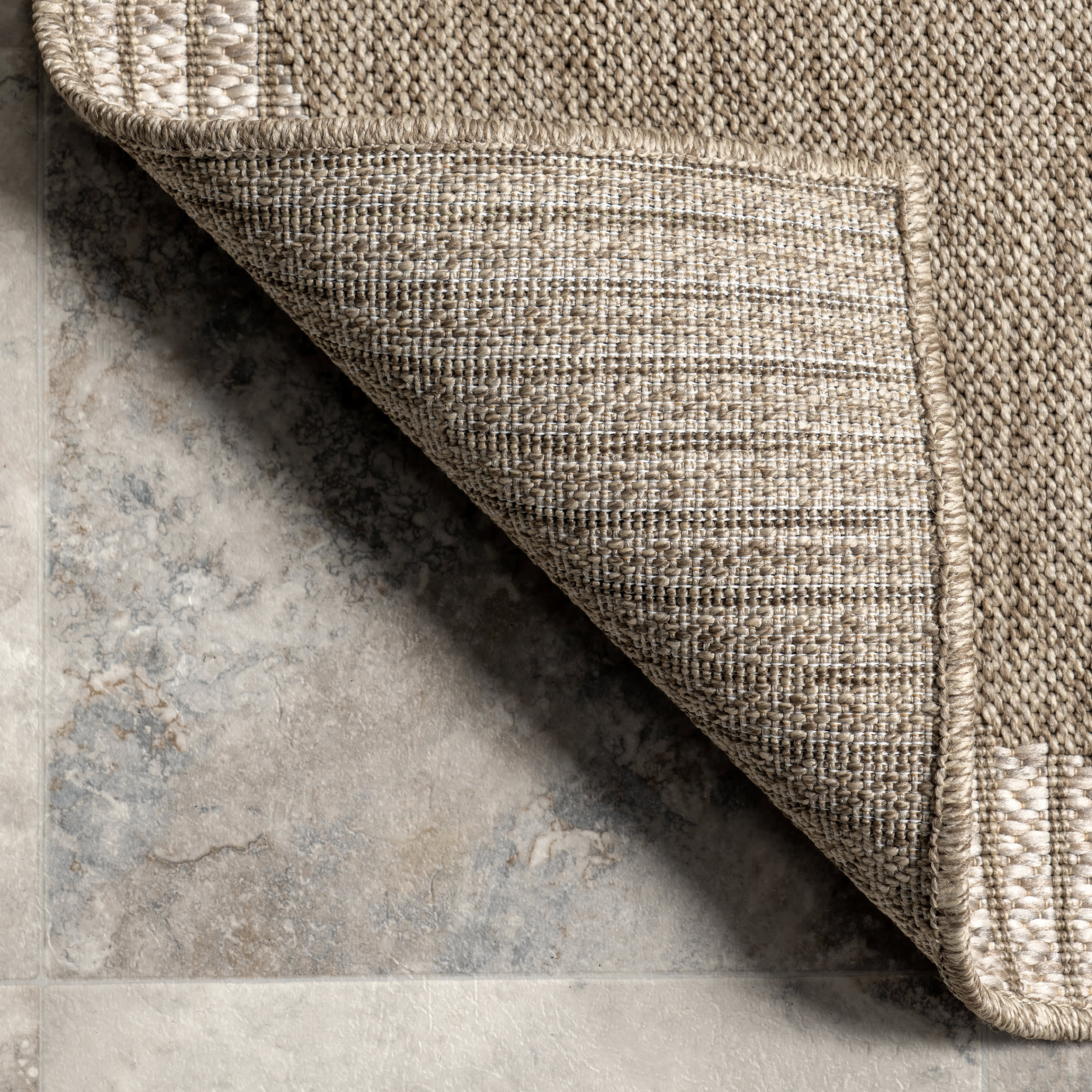 Ansley Abstract Collage Indoor/Outdoor Rug | Tan - Image 6