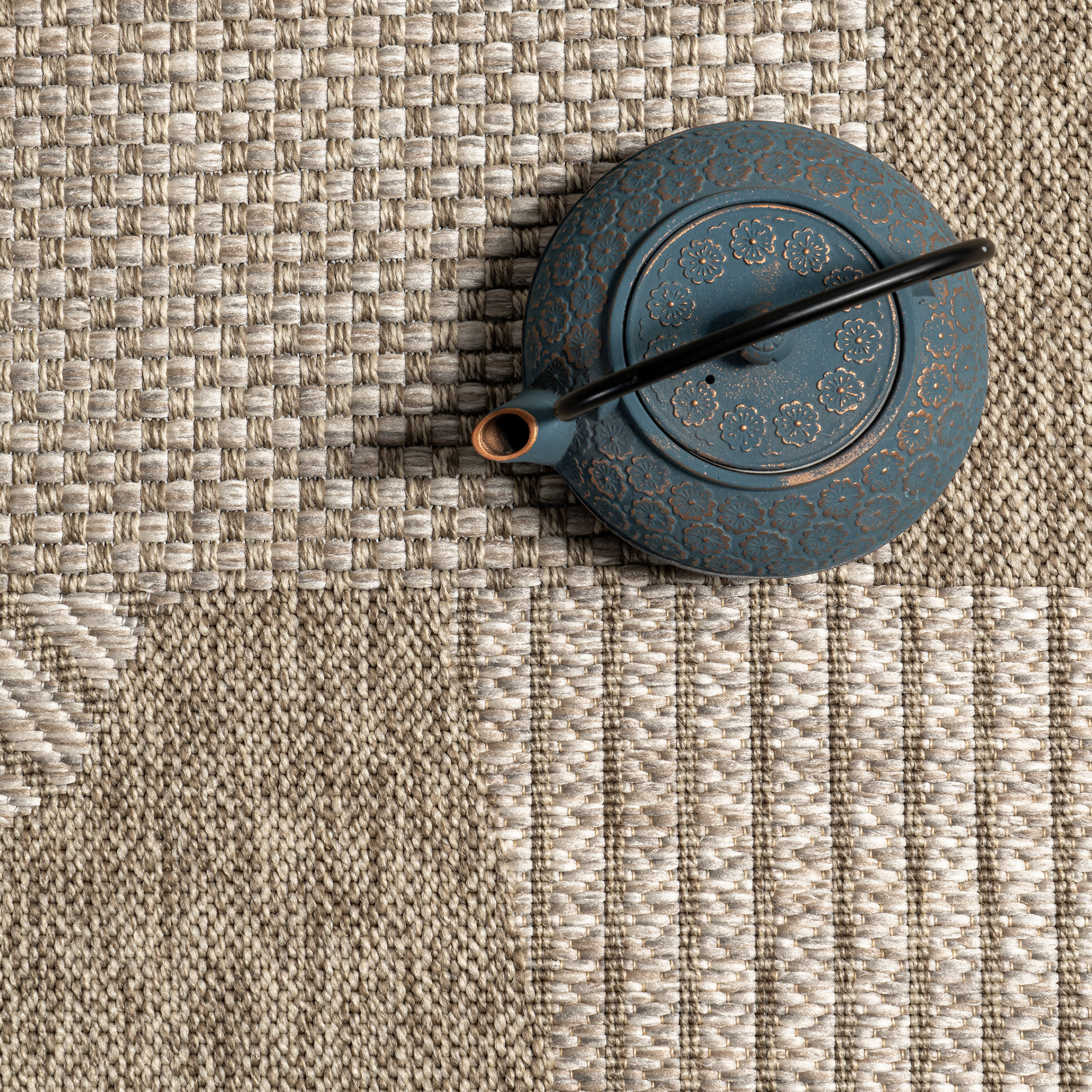 Ansley Abstract Collage Indoor/Outdoor Rug | Tan - Image 7