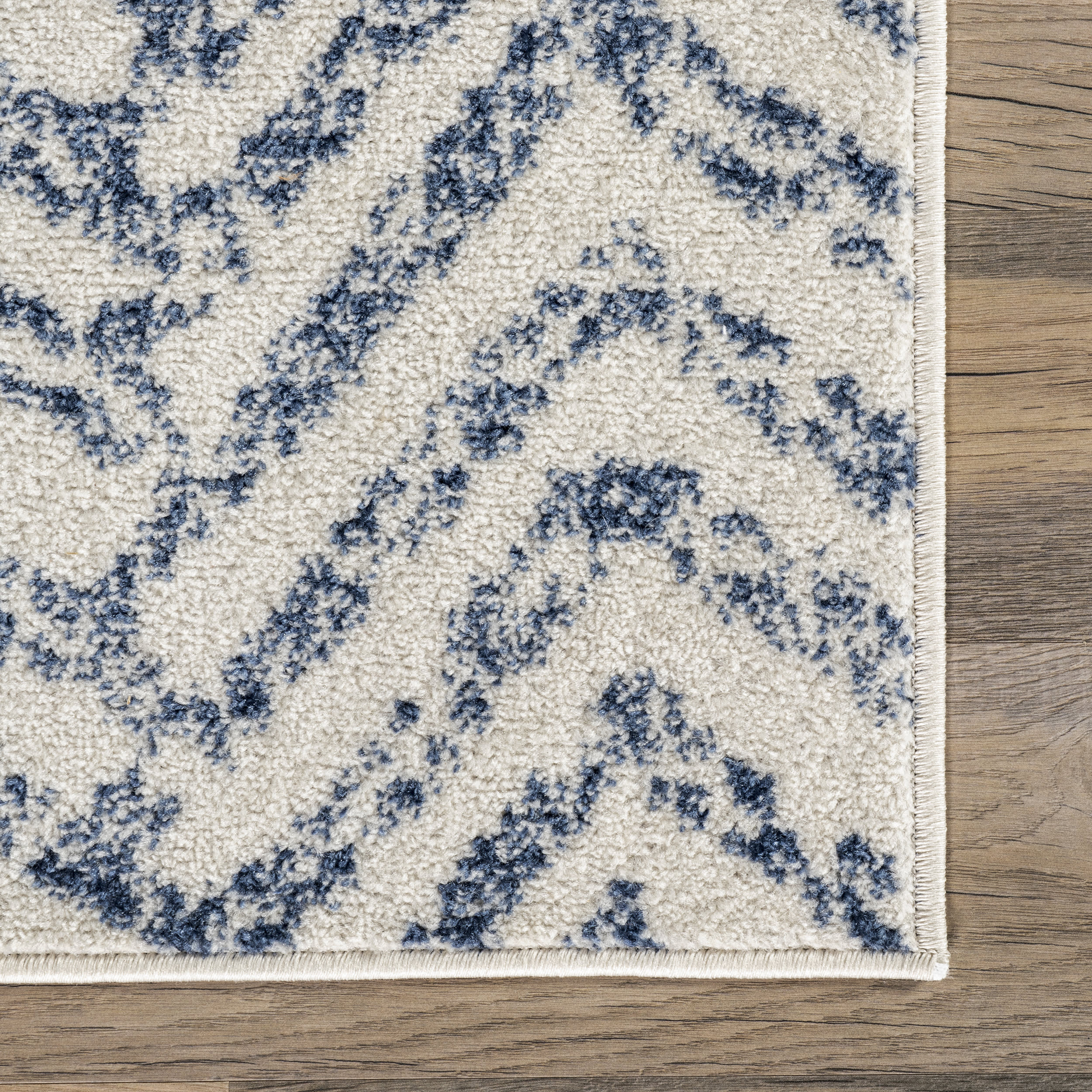 Antique Chevron Rug | Blue - Image 3