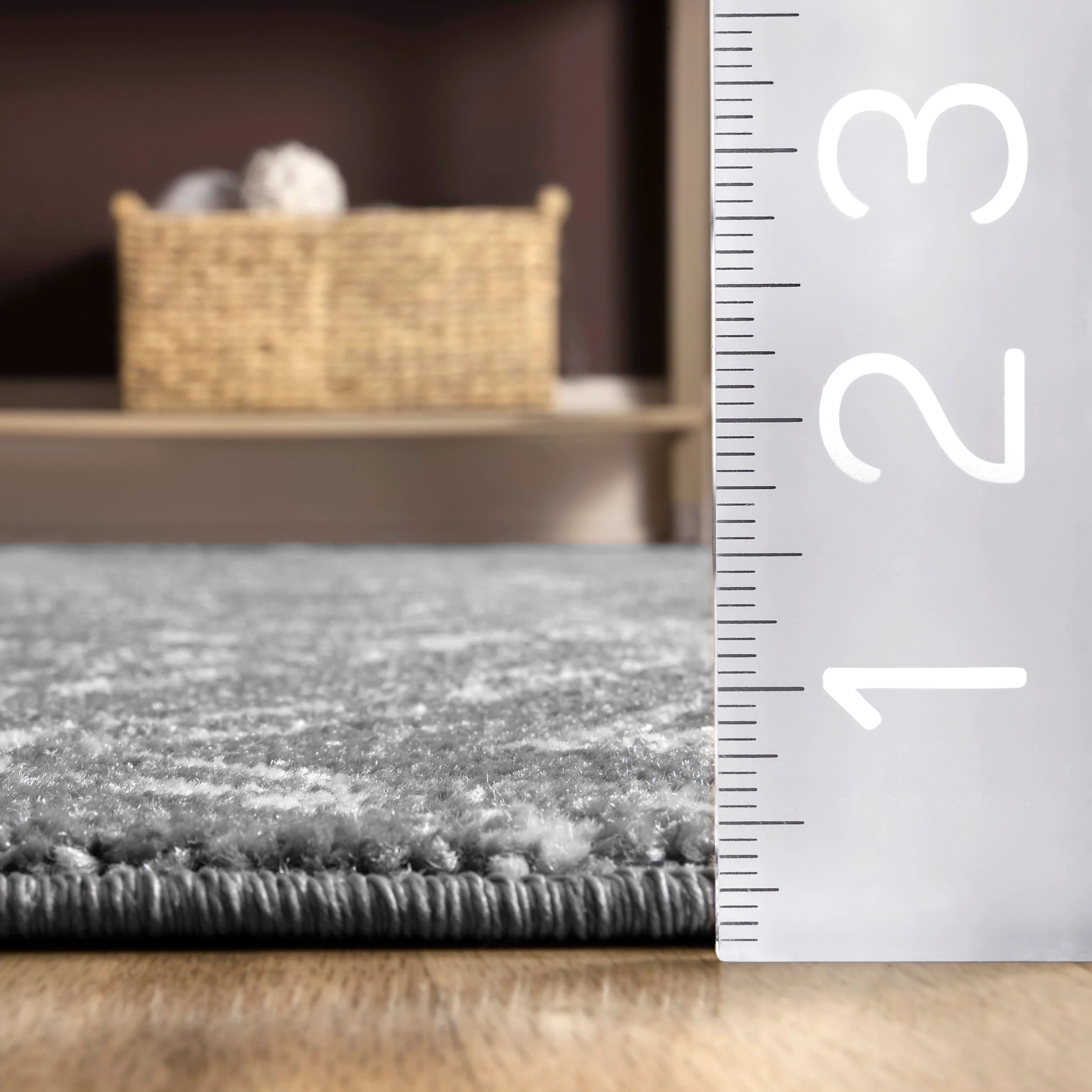Antique Chevron Rug | Dark Grey - Image 5