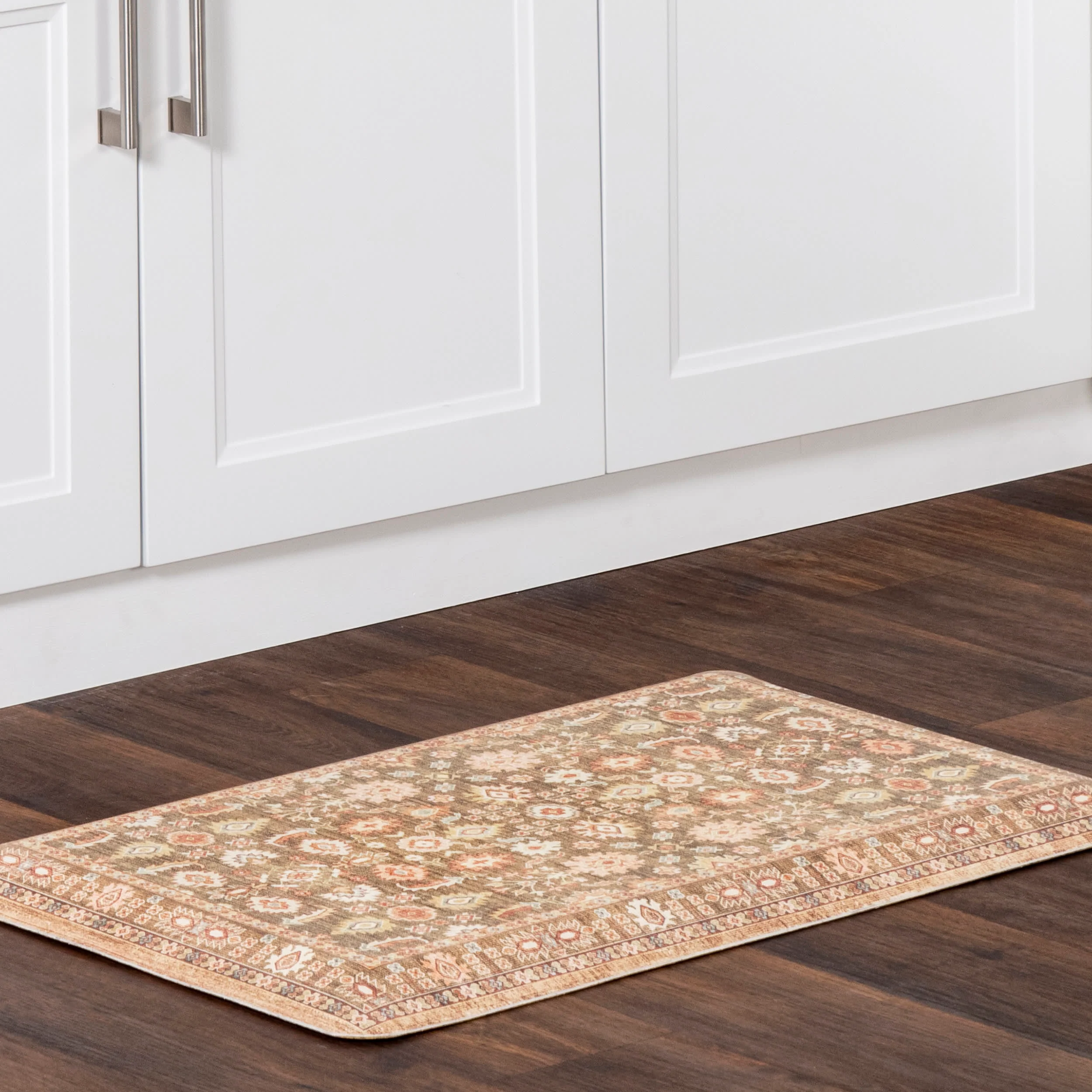 Antique Floral Anti-Fatigue Mat | Beige - Image 4