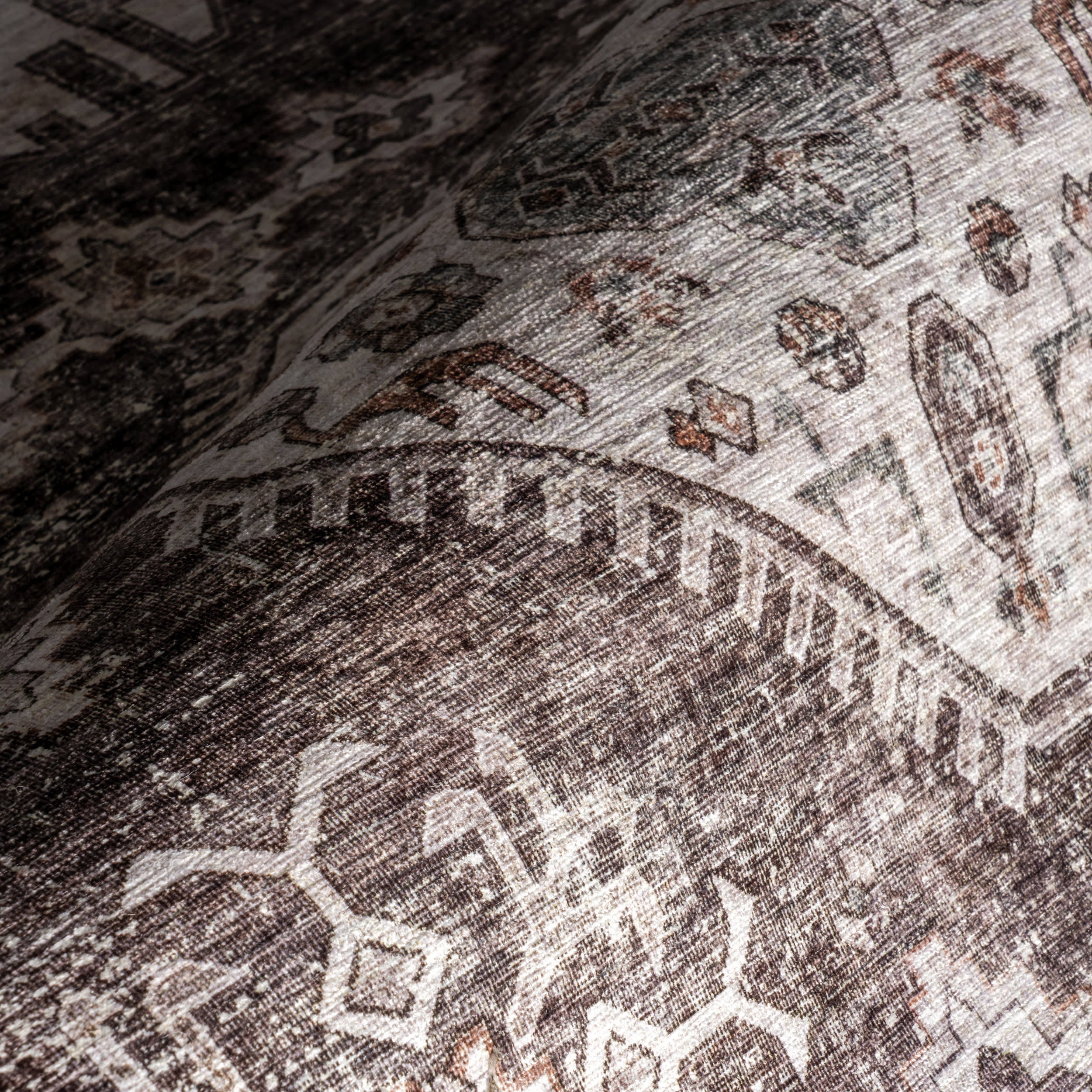 Antoinette Spill Proof Washable Rug | Charcoal - Image 3