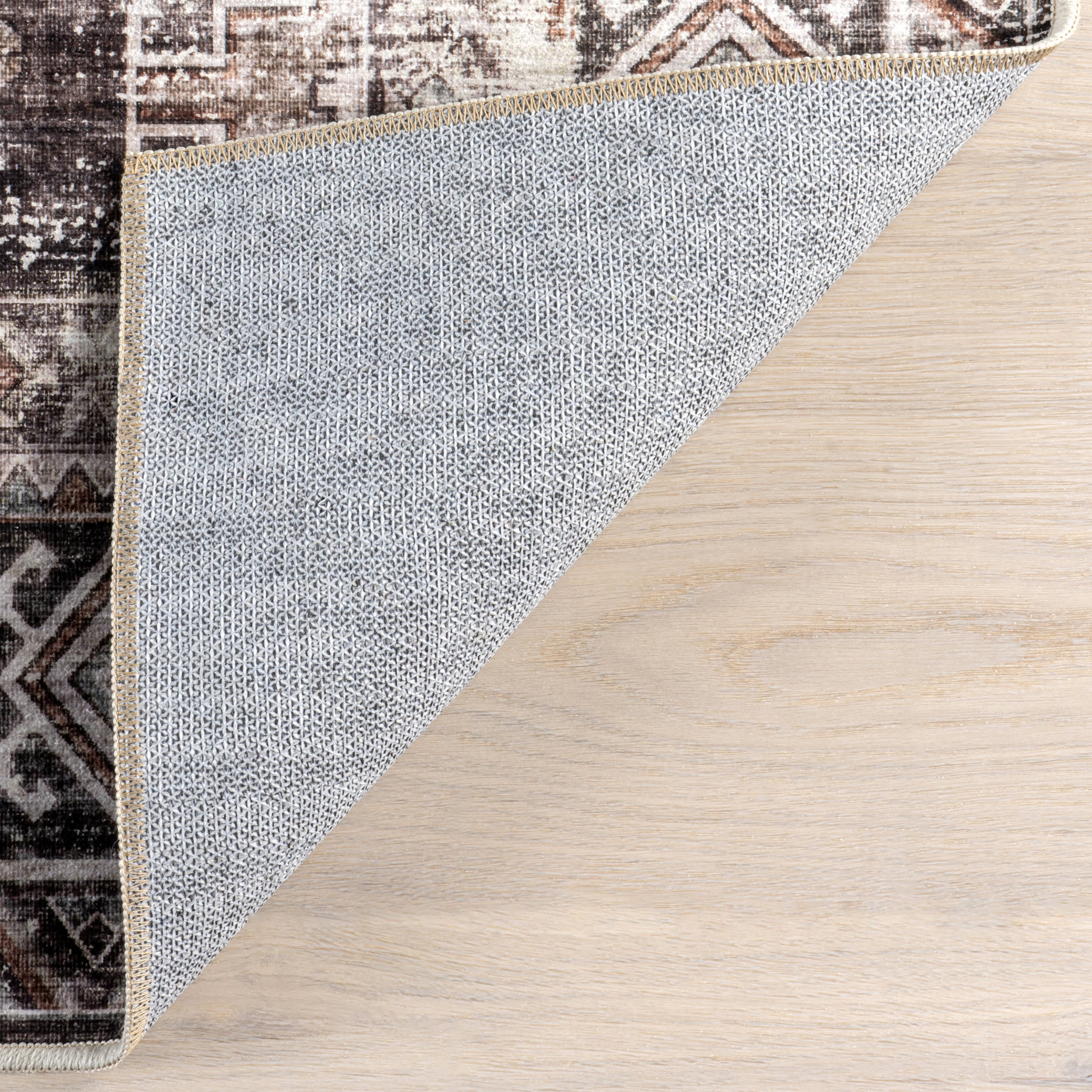 Antoinette Spill Proof Washable Rug | Charcoal - Image 7