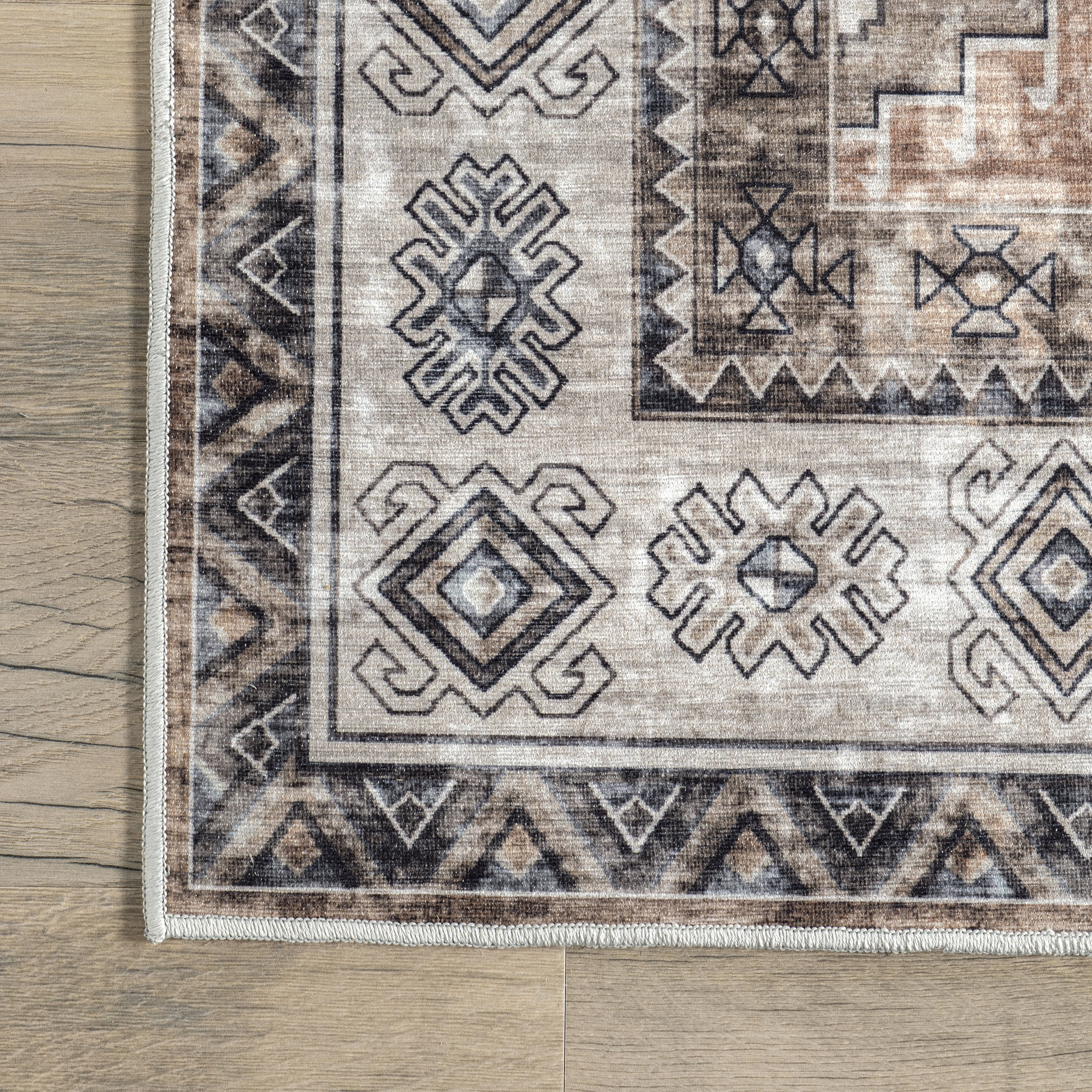 Antoinette Spill Proof Washable Rug | Light Orange - Image 3