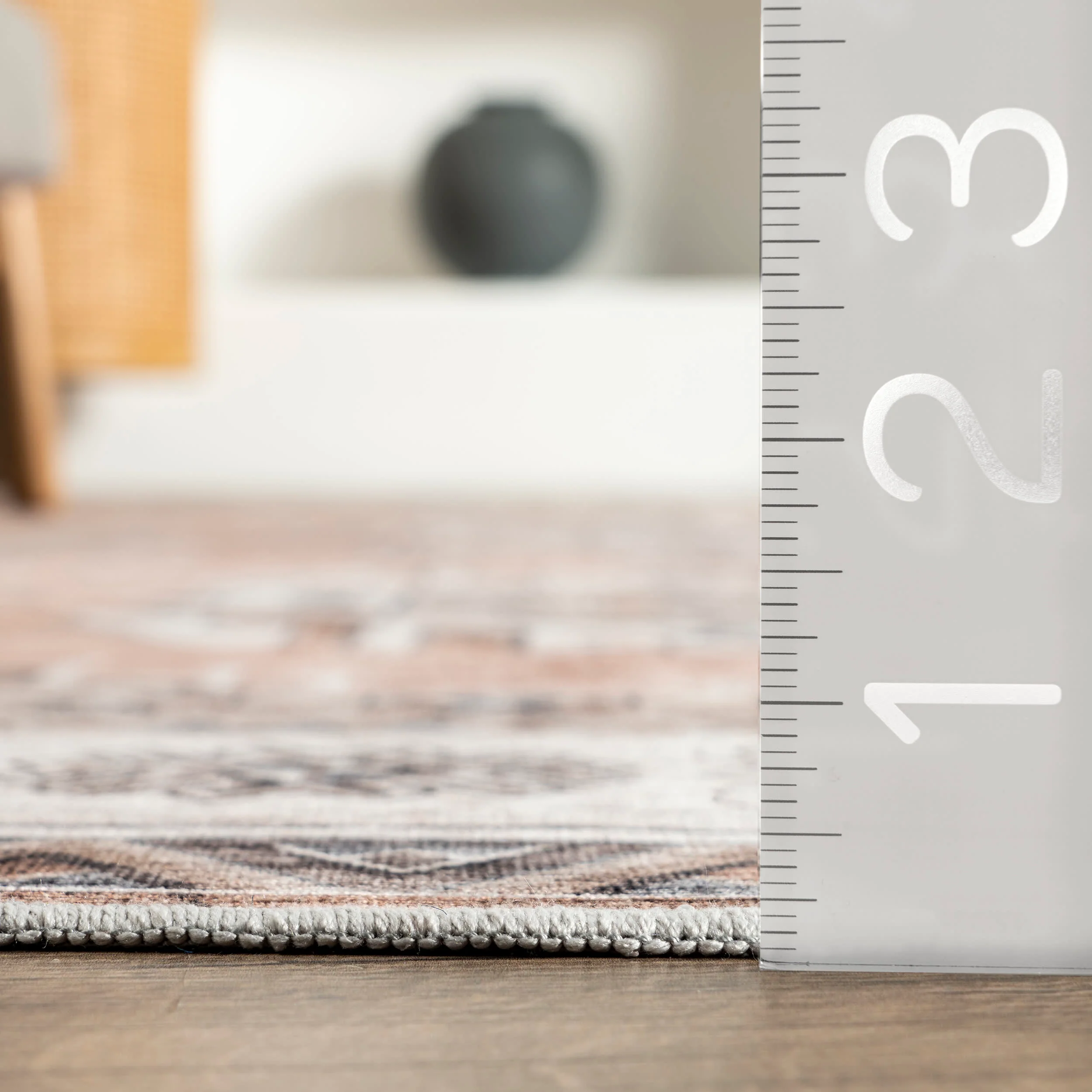Antoinette Spill Proof Washable Rug | Light Orange - Image 5