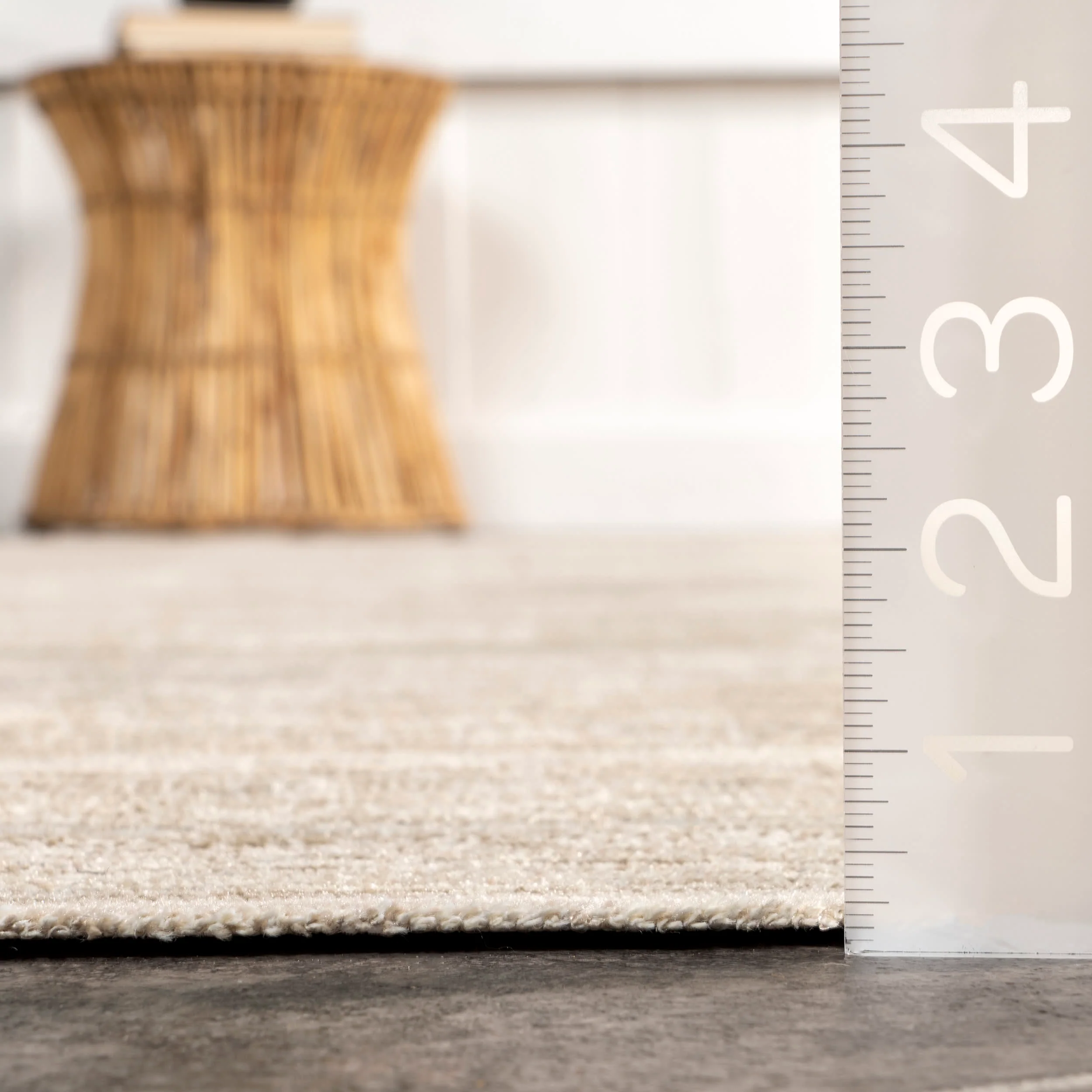 Anzlie Faded Washable Indoor/Outdoor Rug | Beige - Image 4