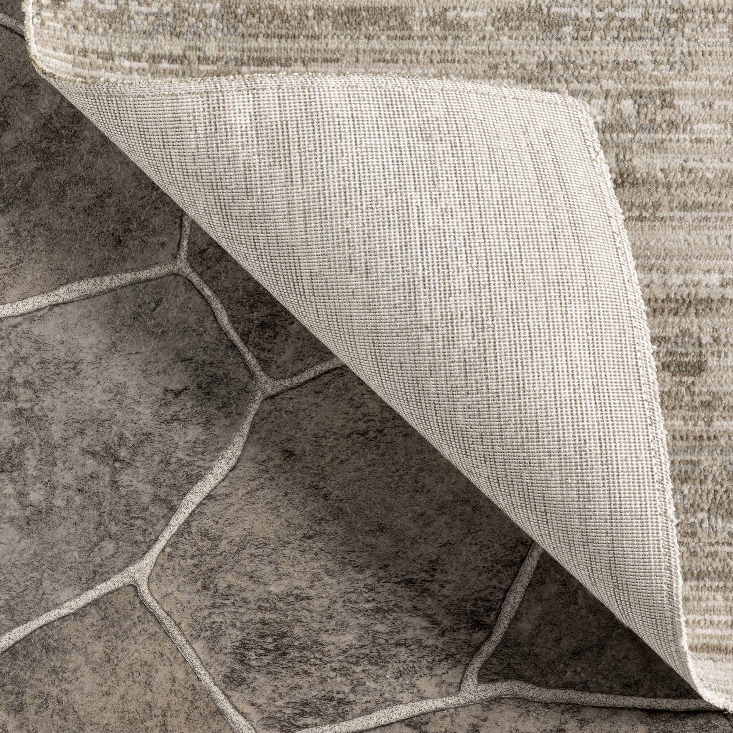 Anzlie Faded Washable Indoor/Outdoor Rug | Beige - Image 5