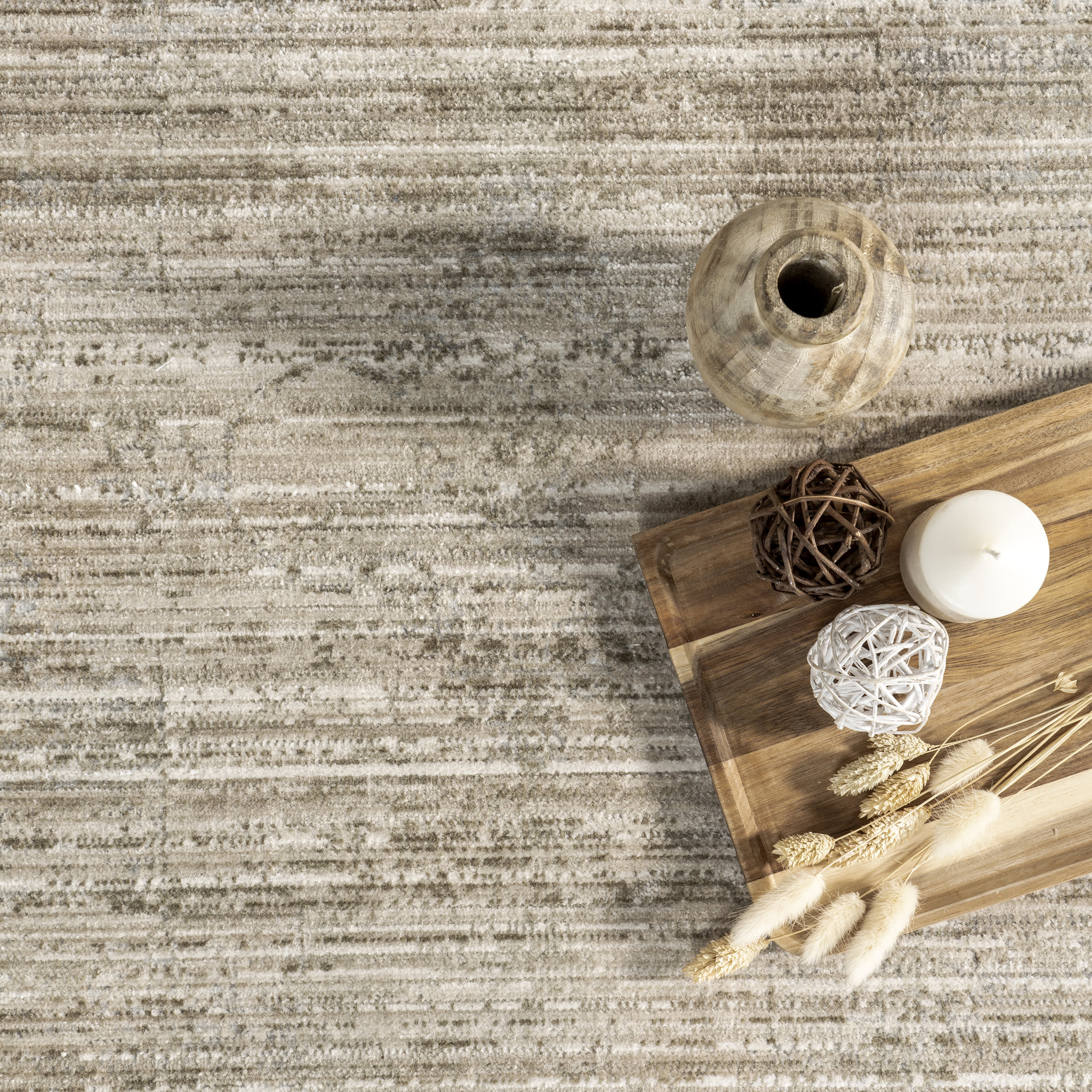 Anzlie Faded Washable Indoor/Outdoor Rug | Beige - Image 6