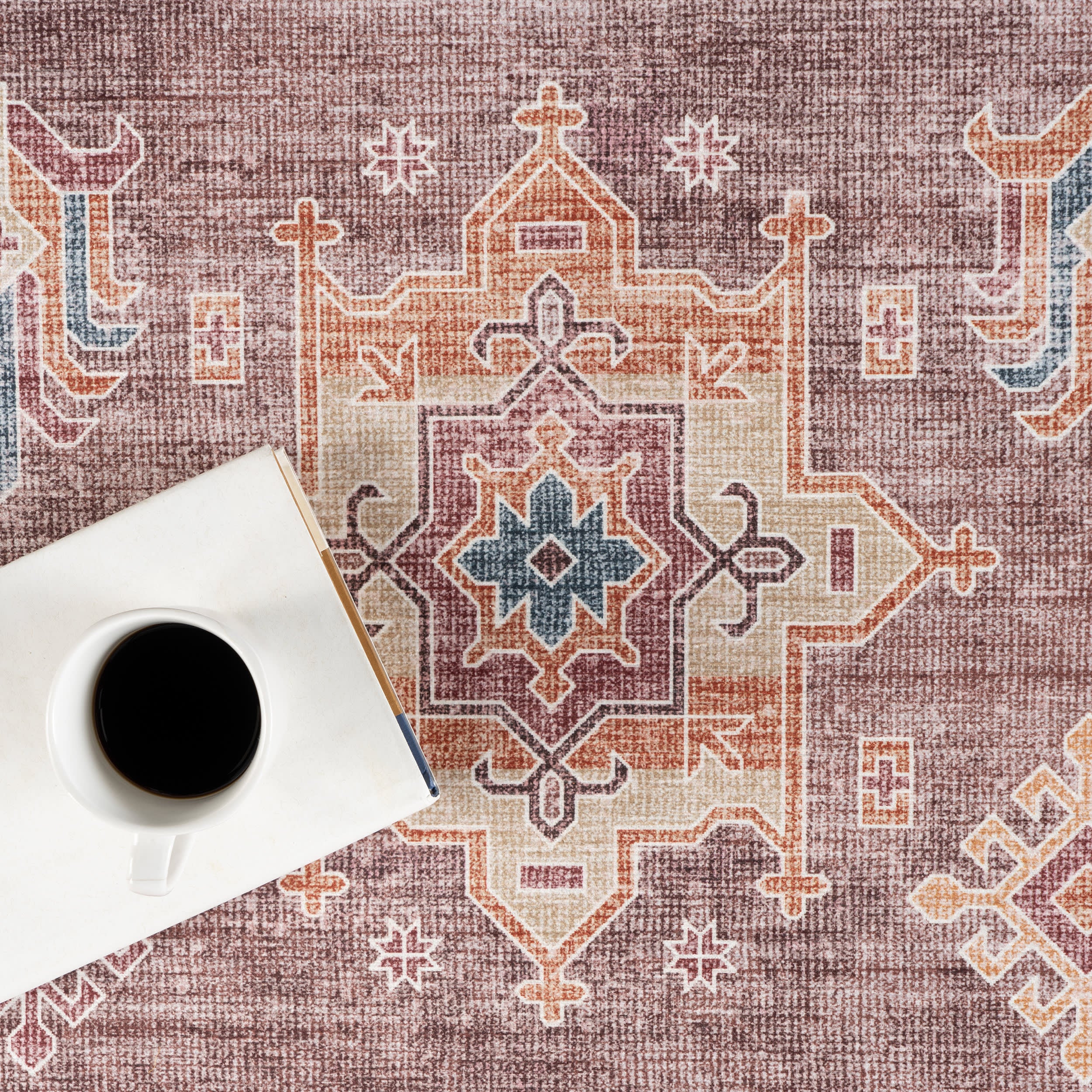 Araya Spill Proof Washable Rug | Brown - Image 8
