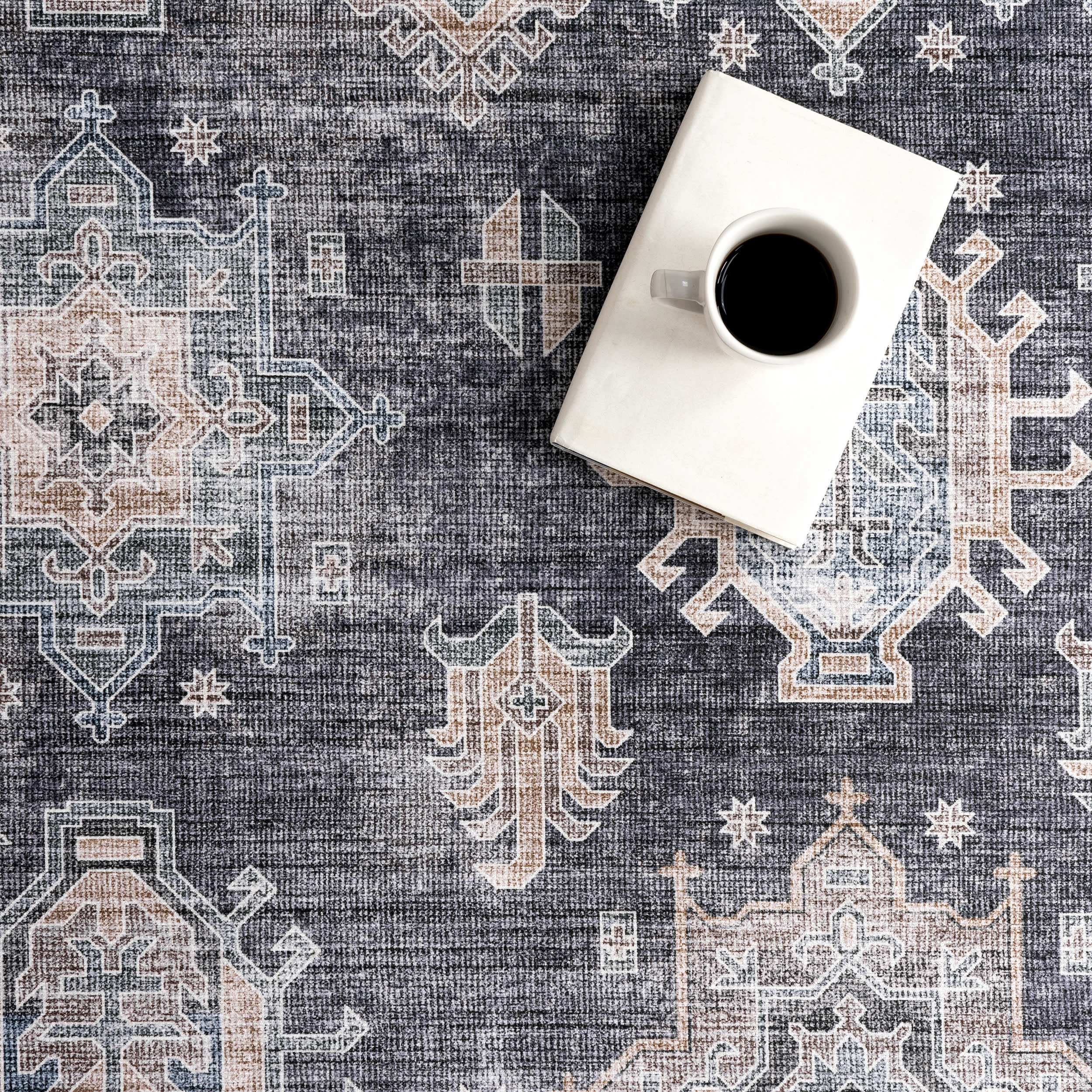Araya Spill Proof Washable Rug | Charcoal - Image 8