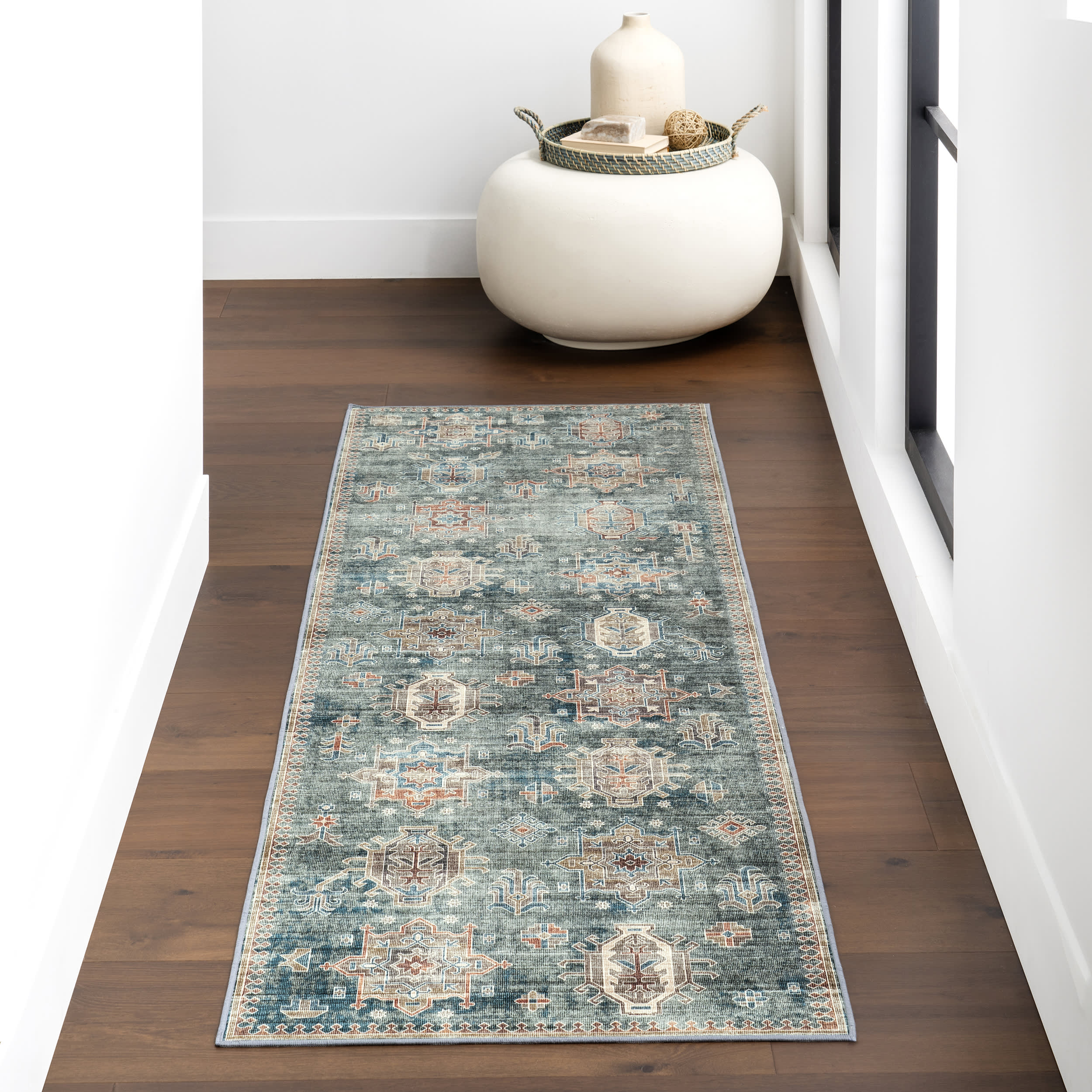 Araya Spill Proof Washable Rug | Green - Image 2