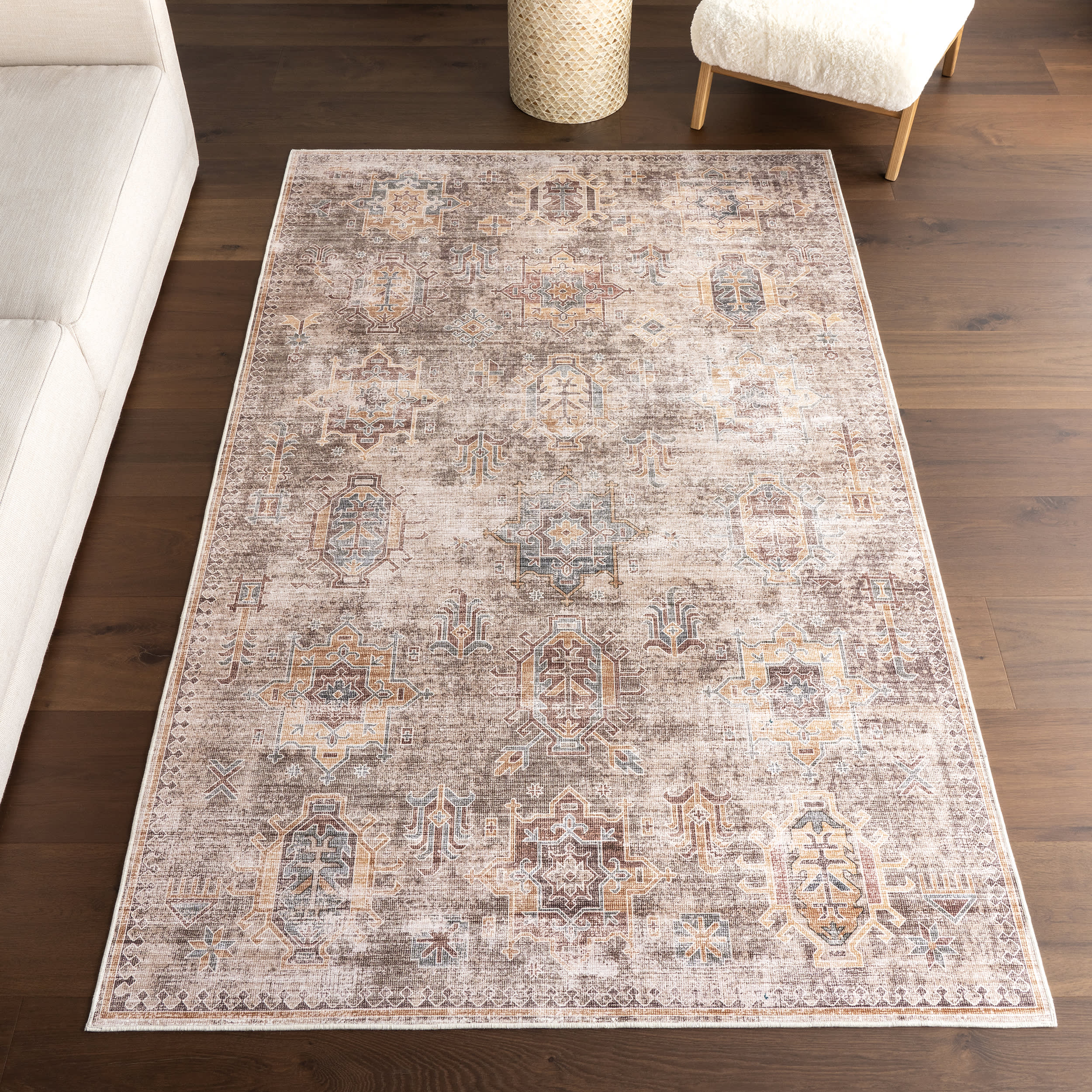 Araya Spill Proof Washable Rug | Sage Green - Image 2