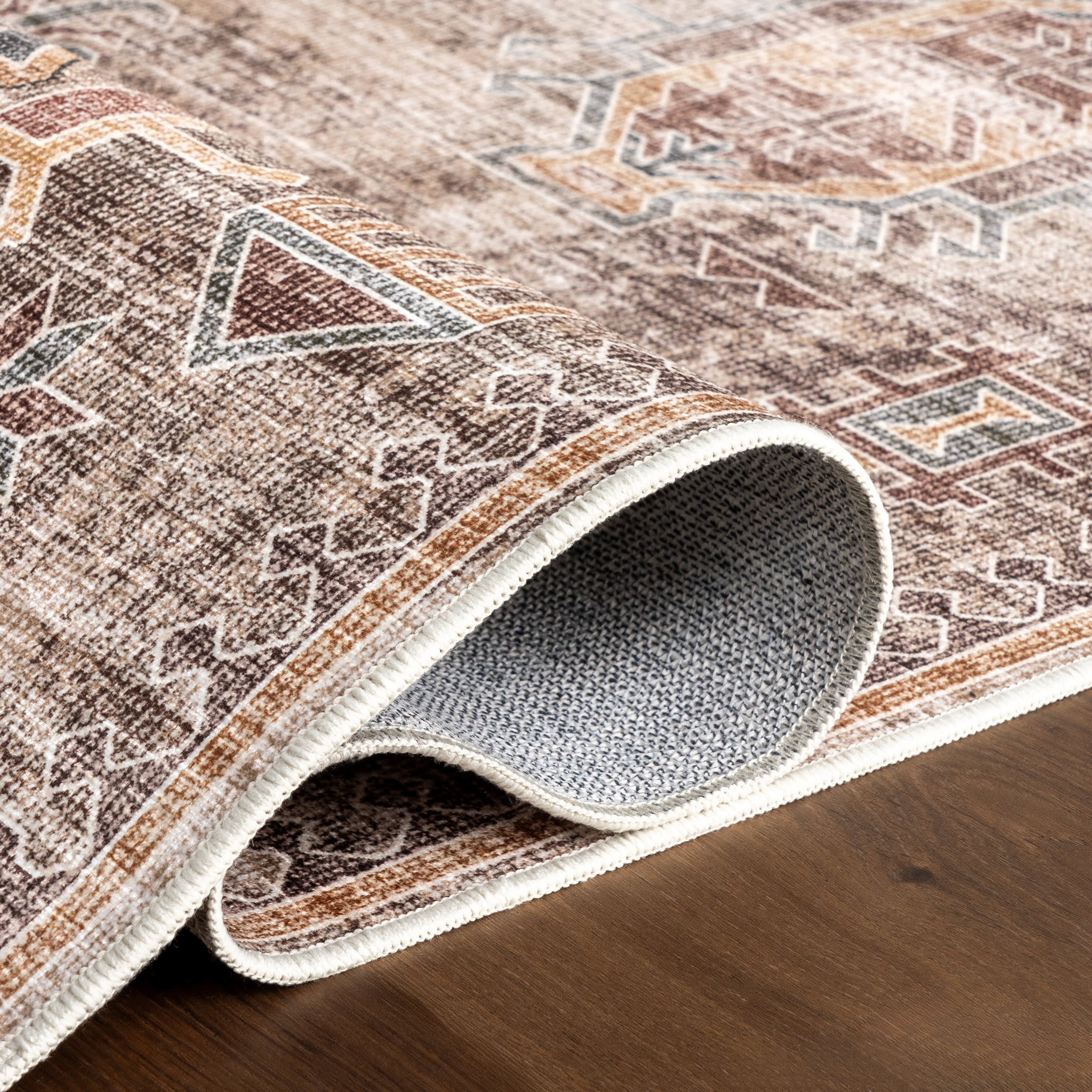 Araya Spill Proof Washable Rug | Sage Green - Image 9