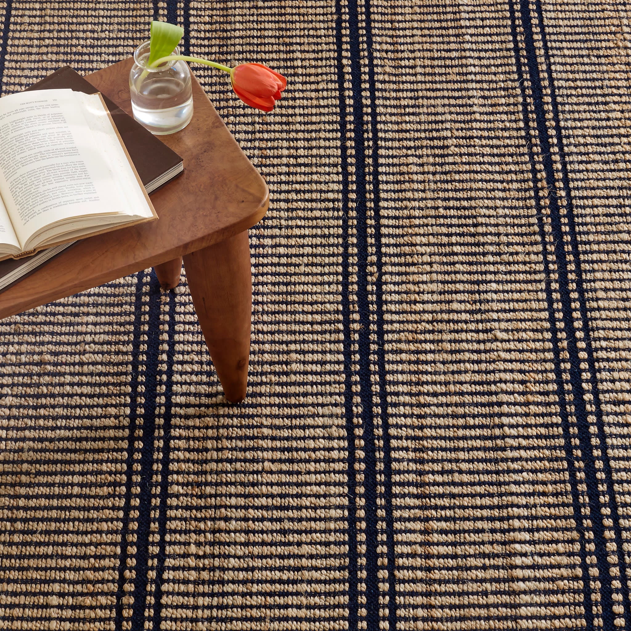Arbor Handwoven Jute Rug | Navy - Image 3