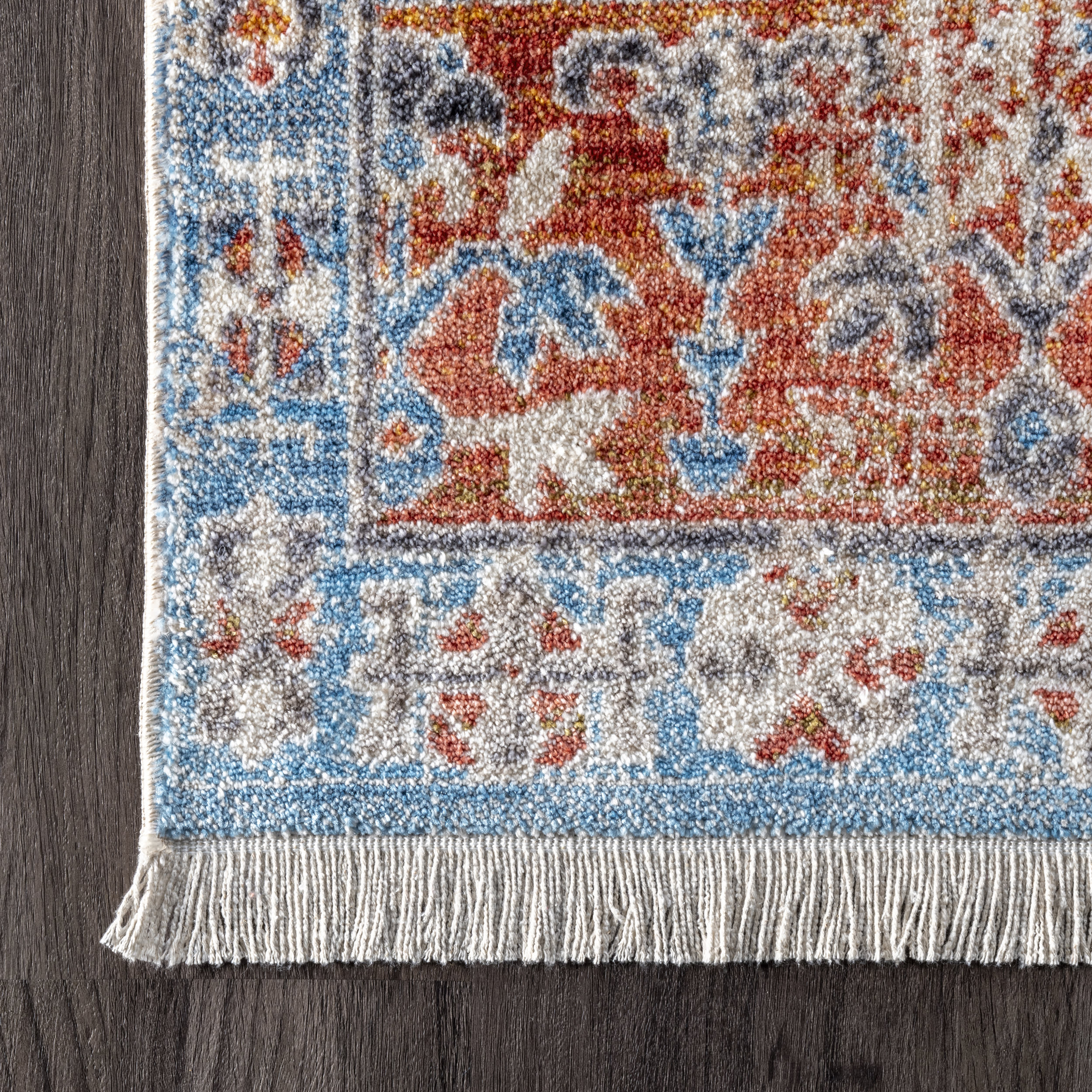 Archer Distressed Medallion Rug | Blue - Image 3