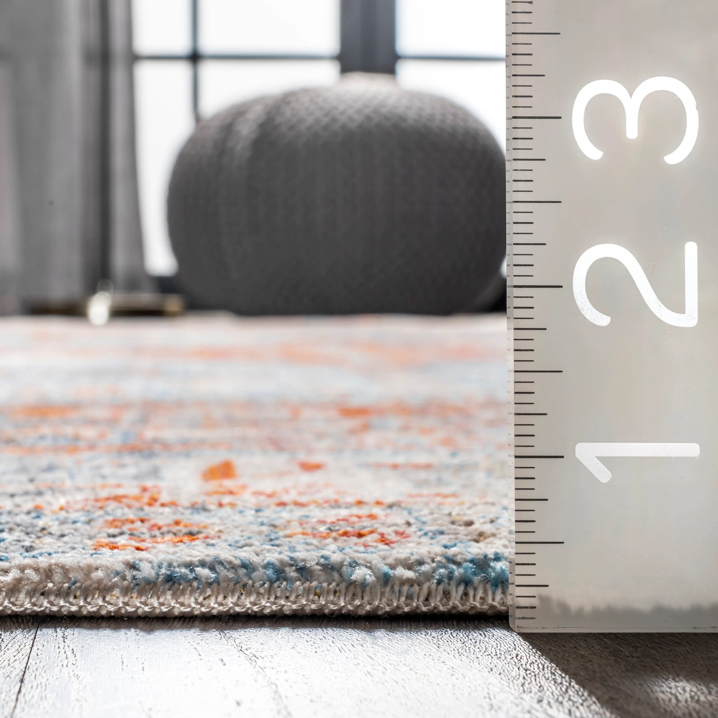 Archer Distressed Medallion Rug | Blue - Image 5
