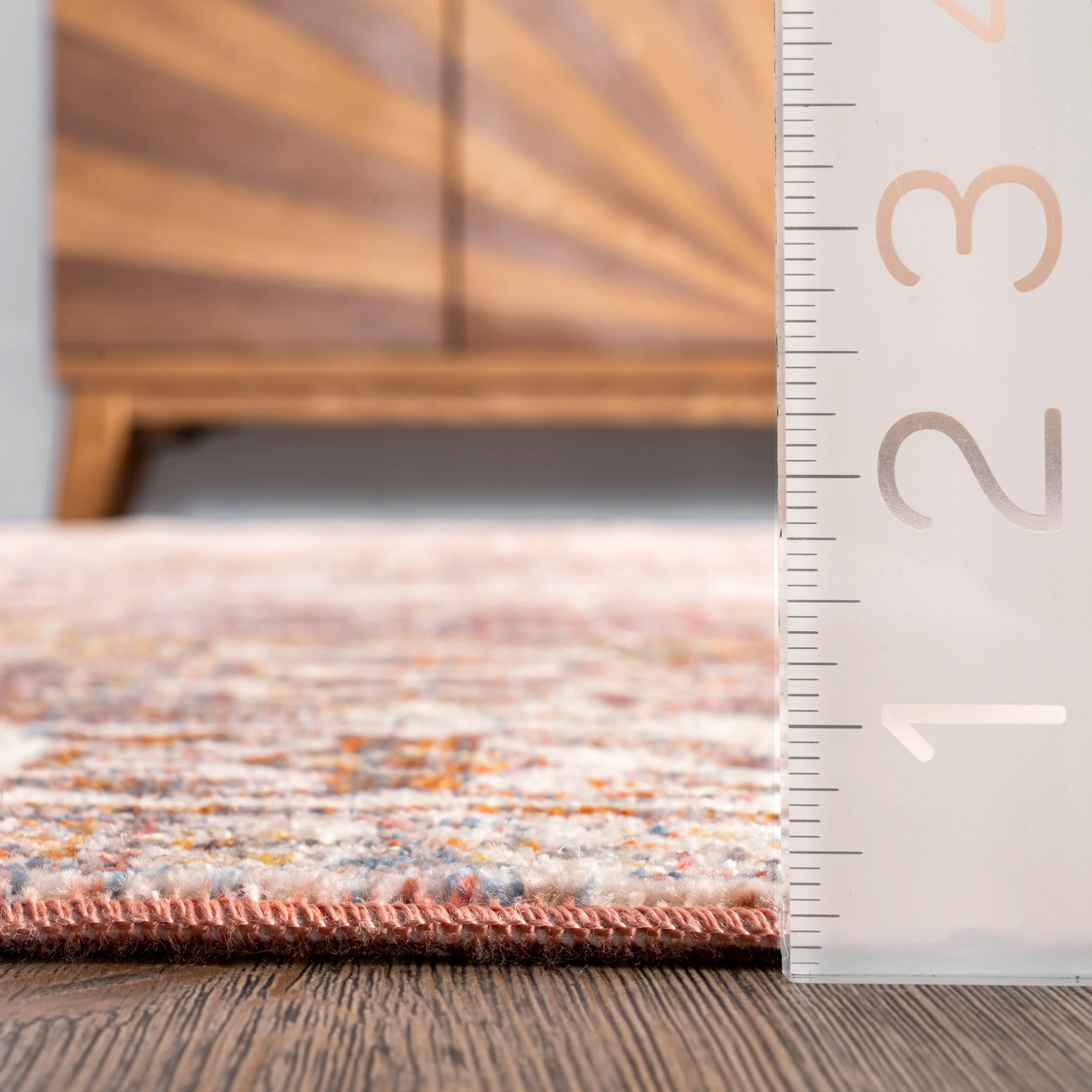 Archer Distressed Medallion Rug | Rust - Image 5