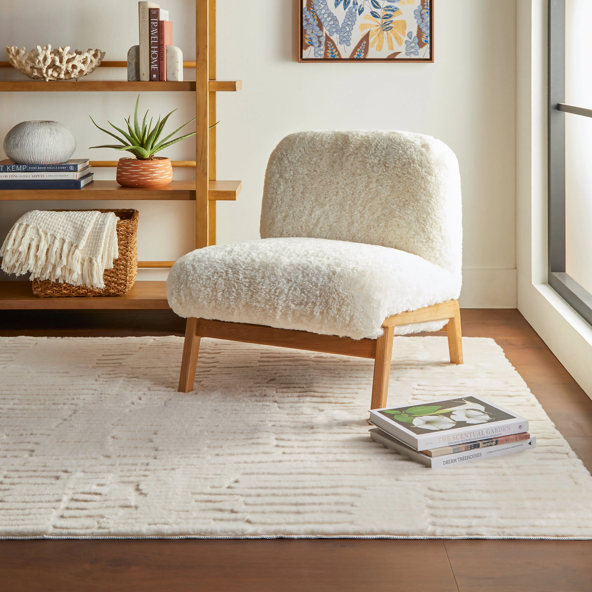 Archie Machine Washable Rug | Ivory - Image 2