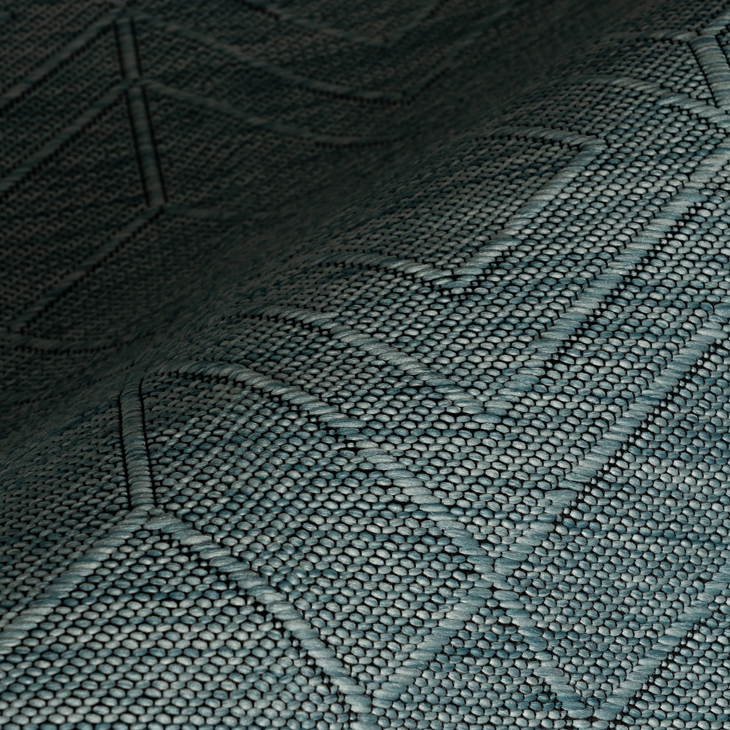 Ardena Modern Trellis Indoor/Outdoor Rug | Aqua - Image 3