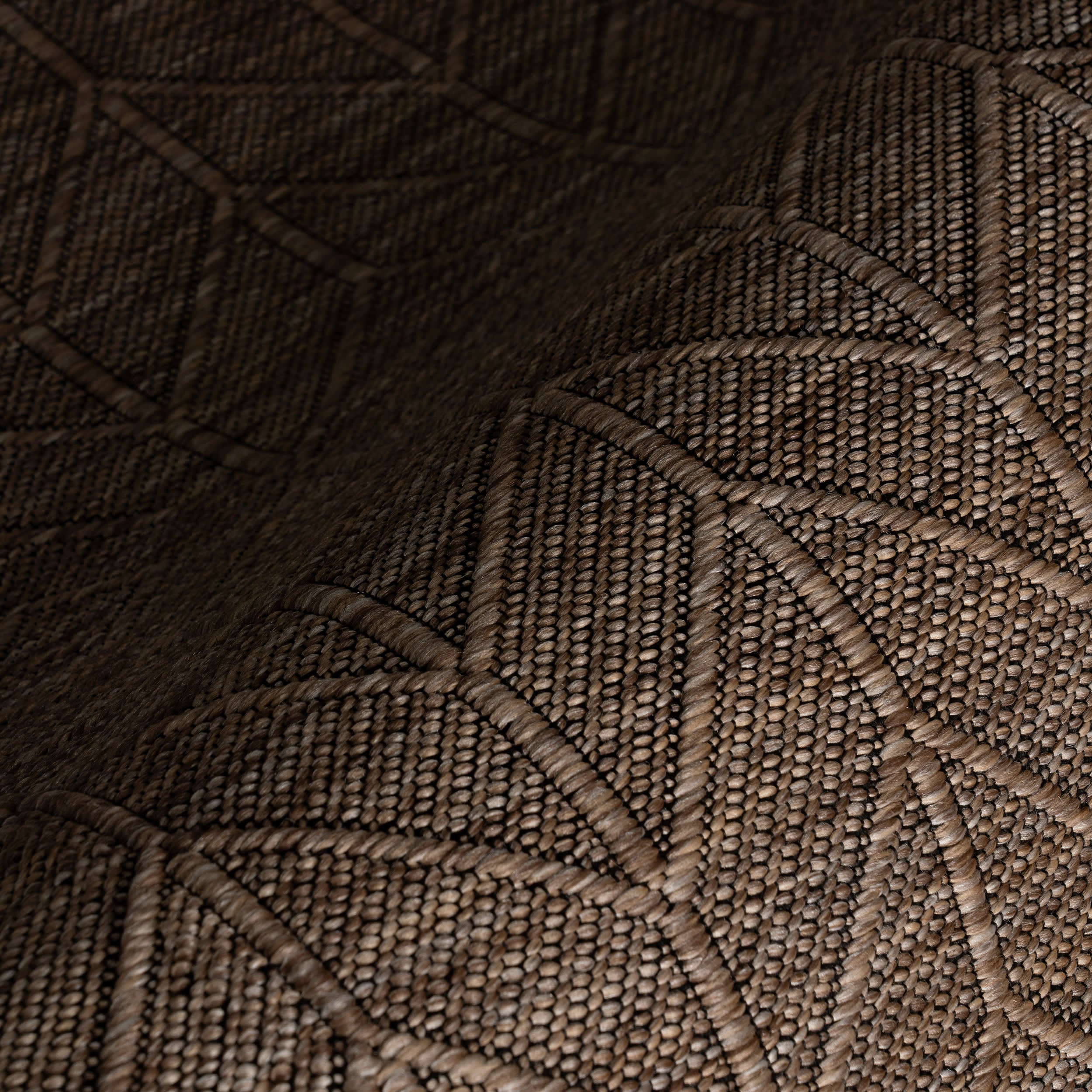 Ardena Modern Trellis Indoor/Outdoor Rug | Brown - Image 3