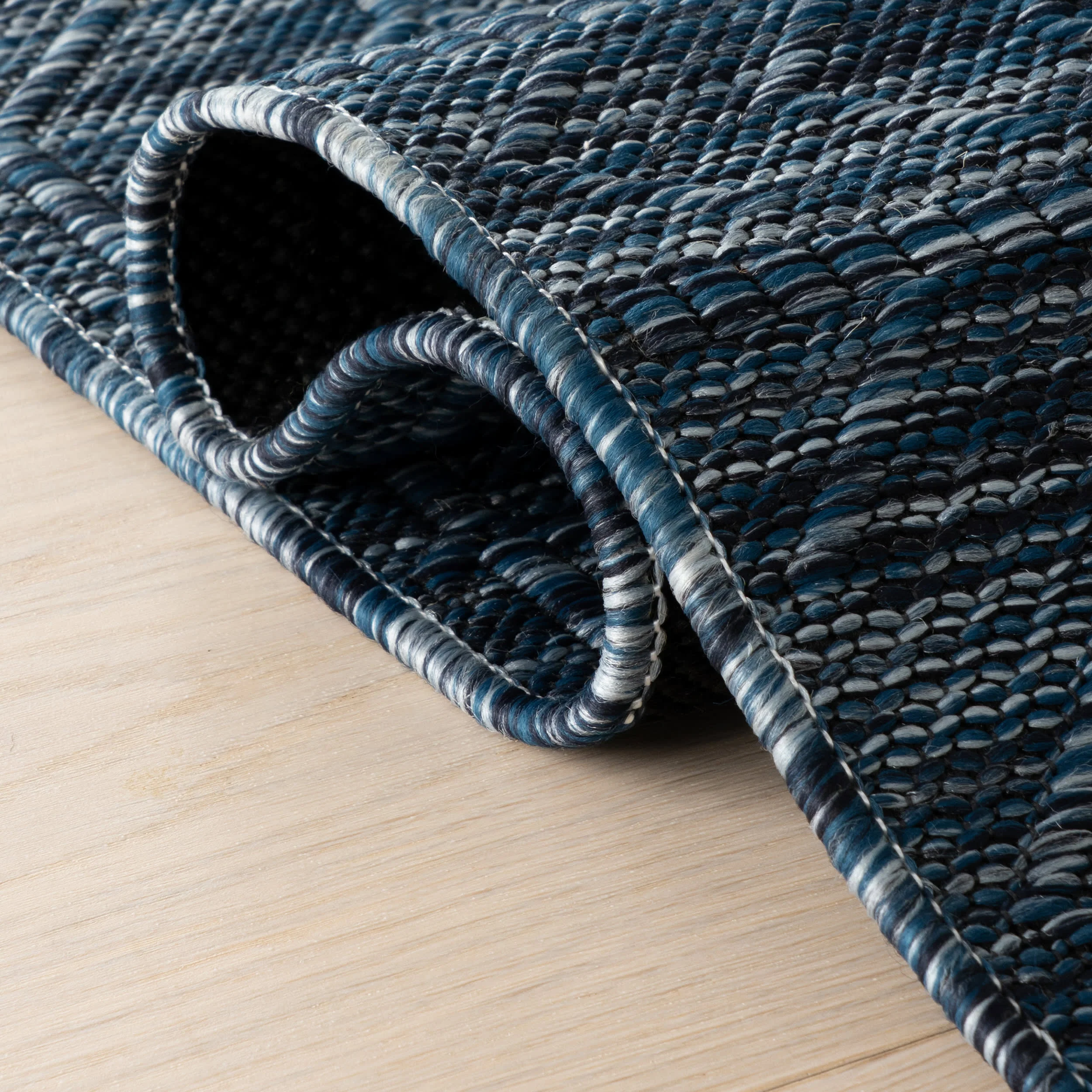 Ardena Modern Trellis Indoor/Outdoor Rug | Navy - Image 11