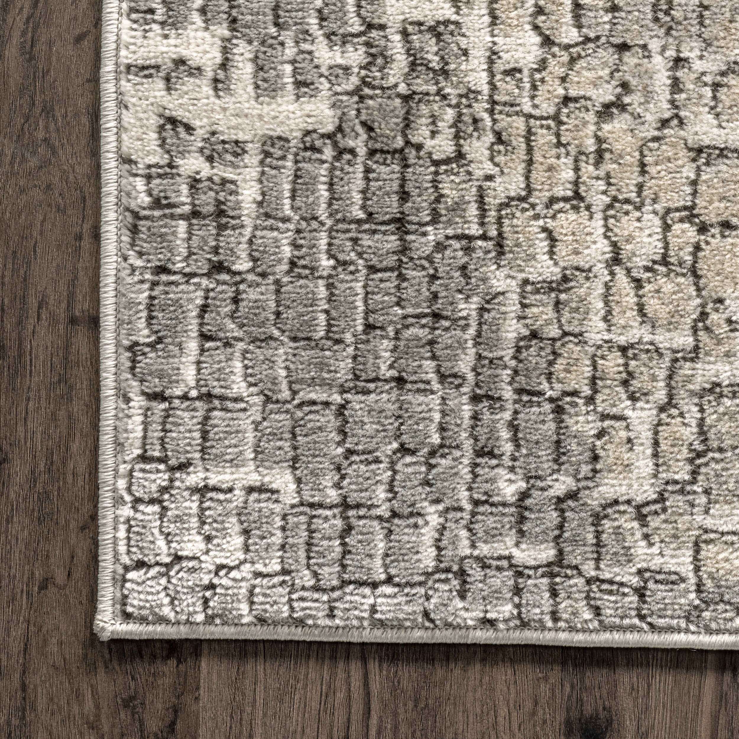 Ari Abstract Mosaic Rug | Beige - Image 3