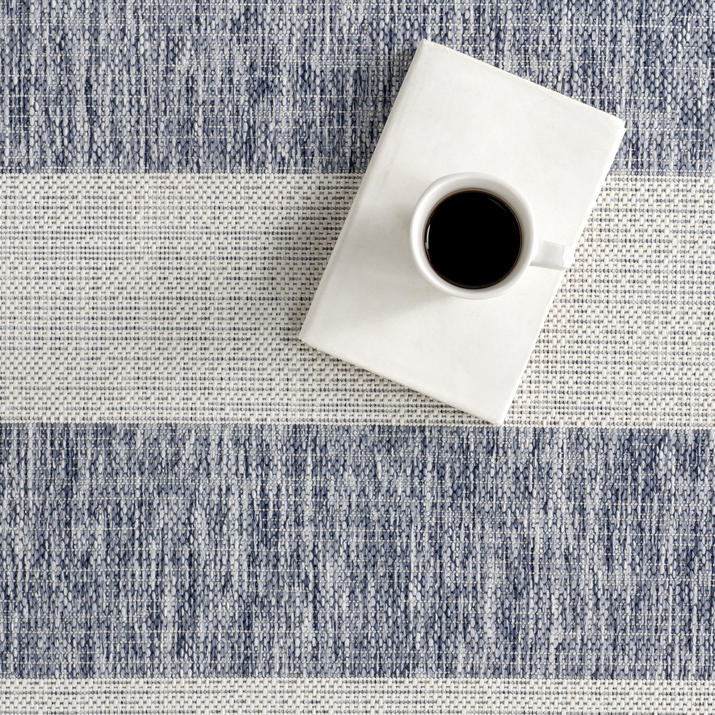 Ariah Wide Stripes Indoor/Outdoor Rug | Blue - Image 8