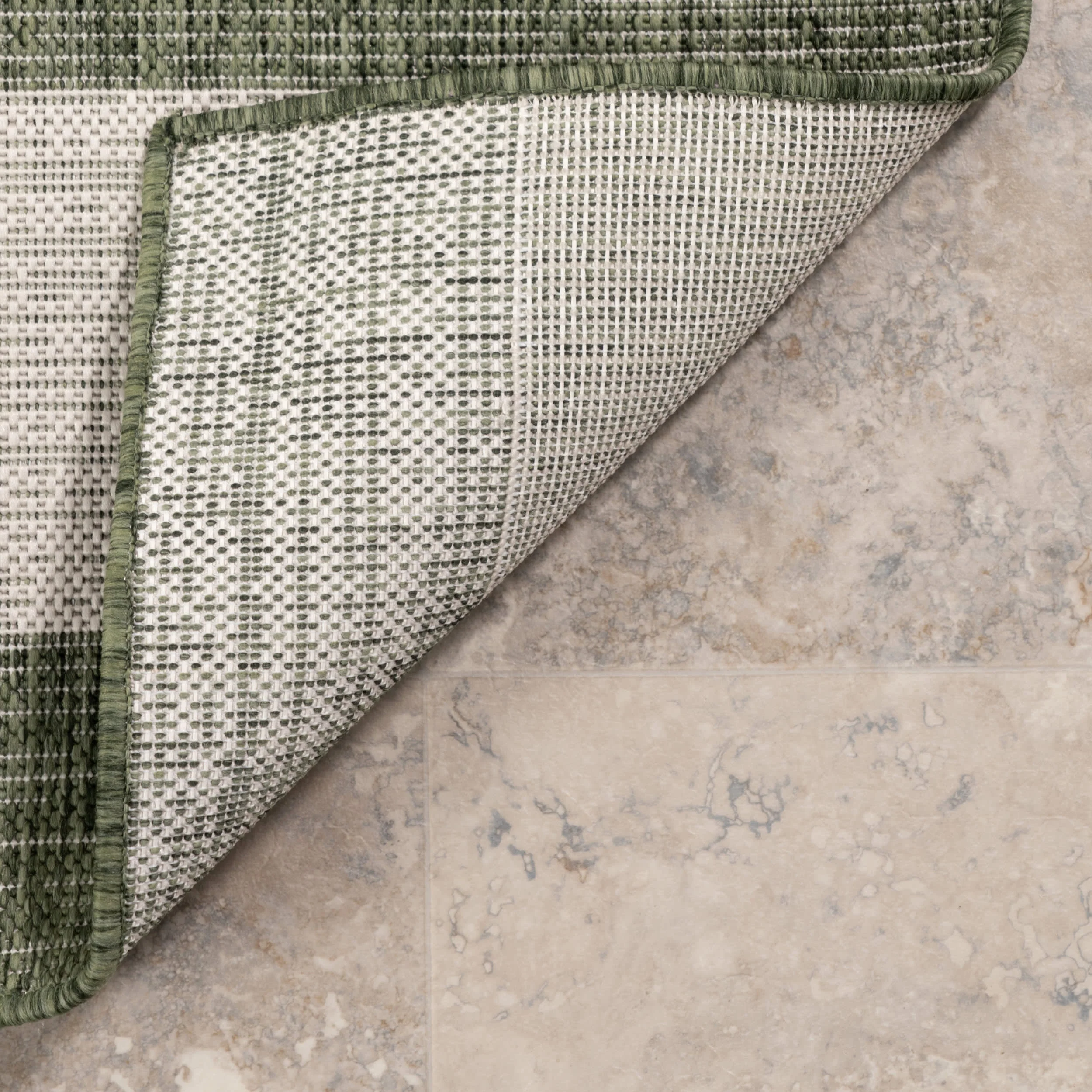 Ariah Wide Stripes Indoor/Outdoor Rug | Green - Image 7