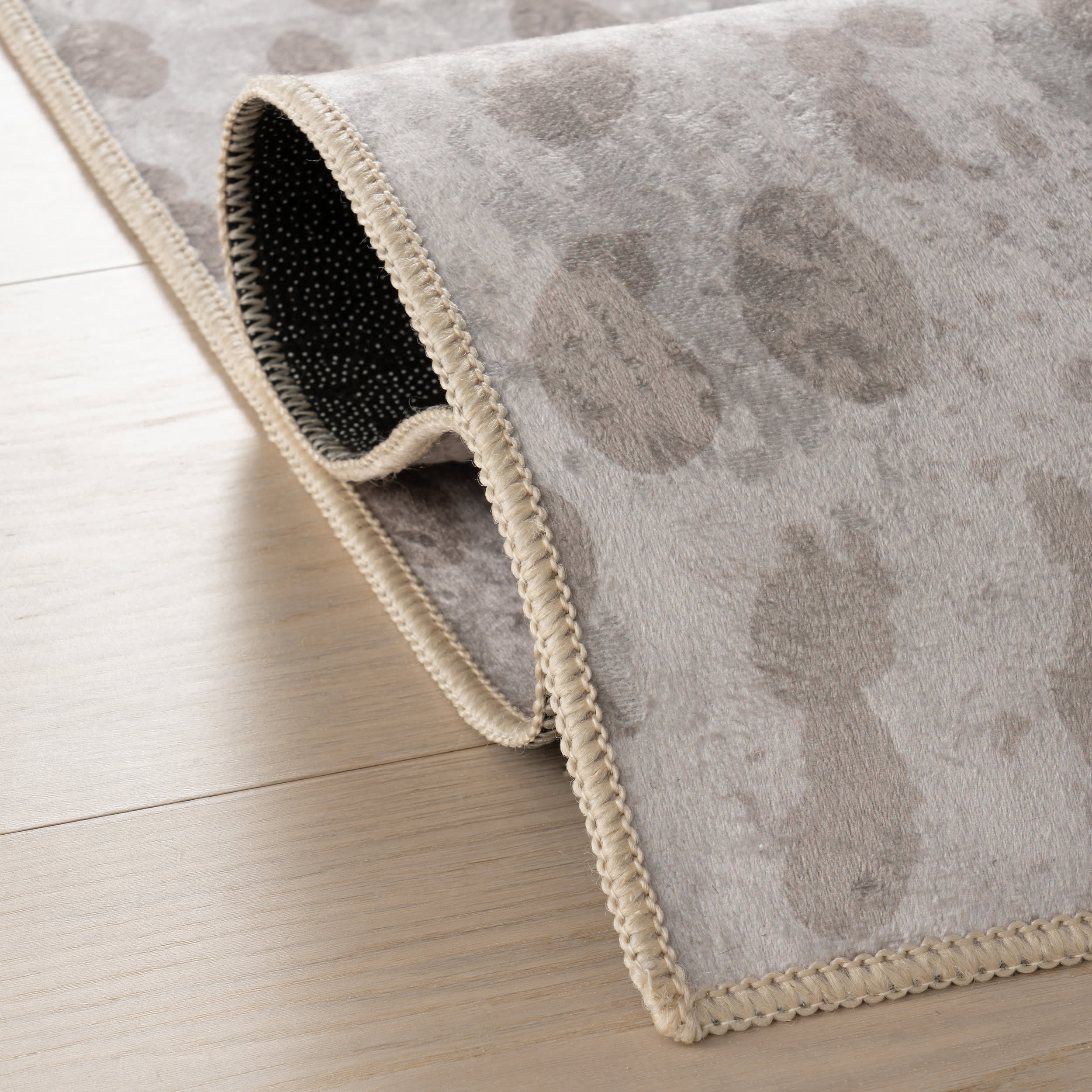 Aricela Modern Animal Print Washable Rug | Taupe - Image 11