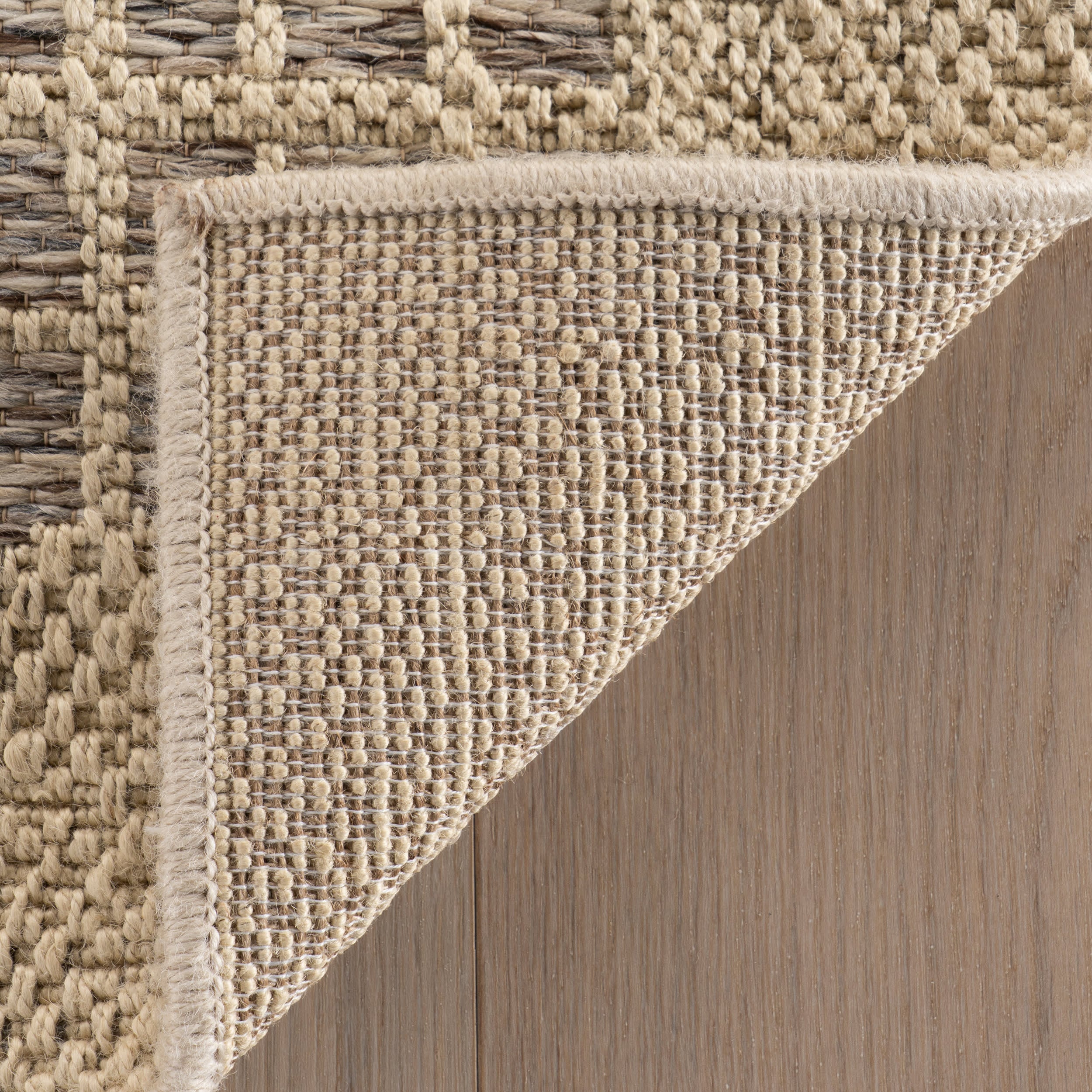 Arida Modern Checkered Rug | Beige - Image 6